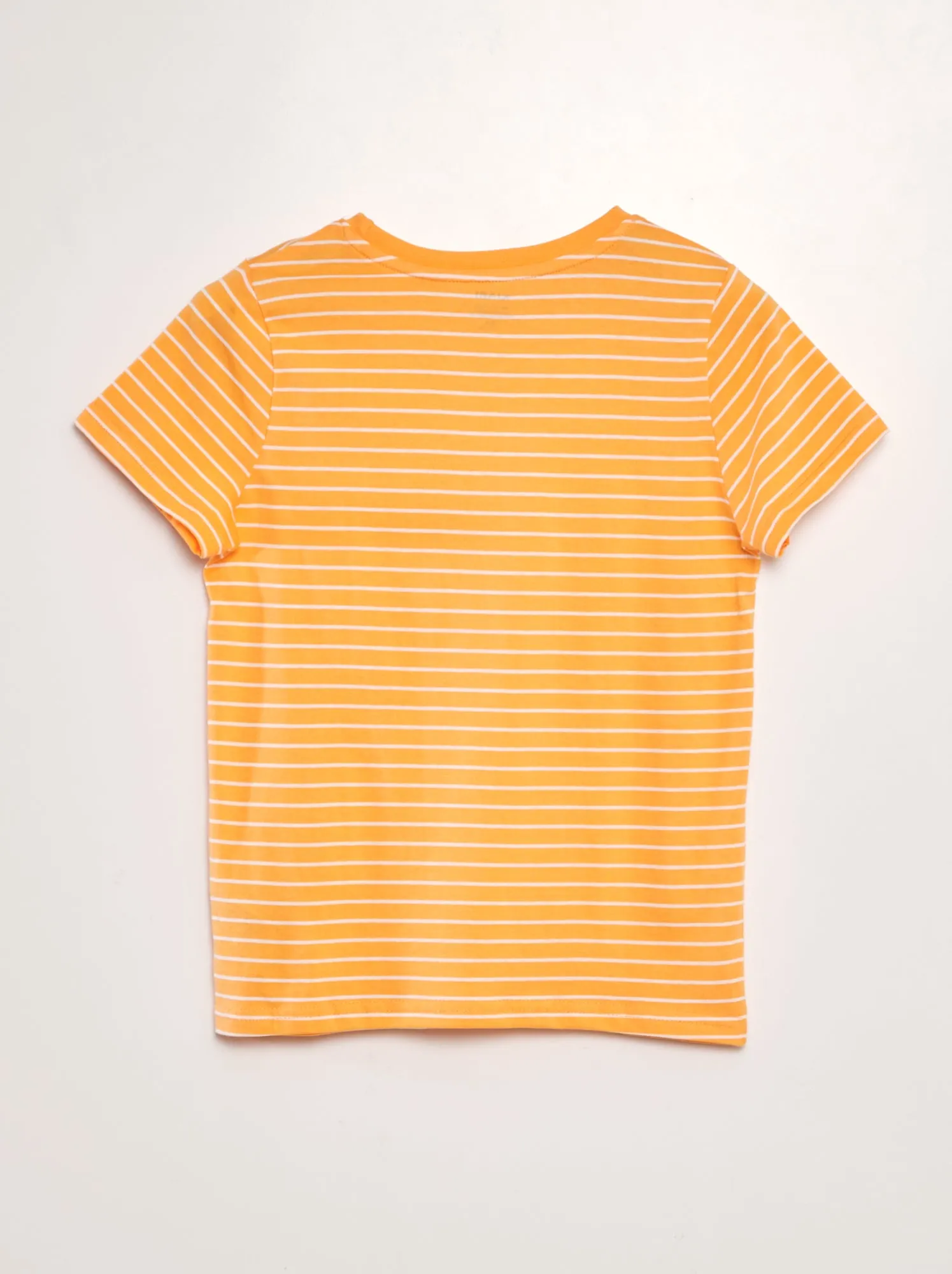 T-shirt a righe - ARANCIONE