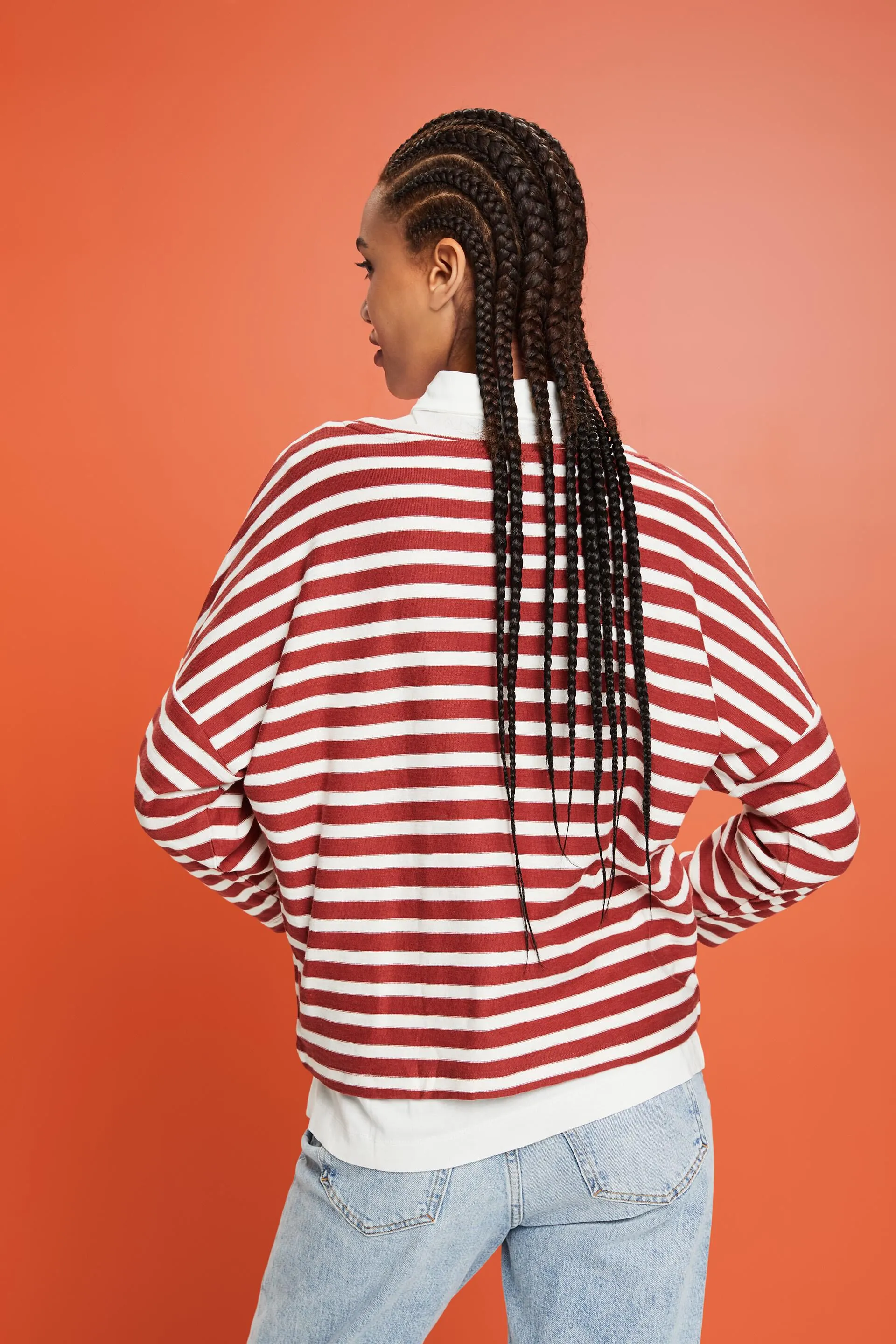 T-shirt a righe in cotone