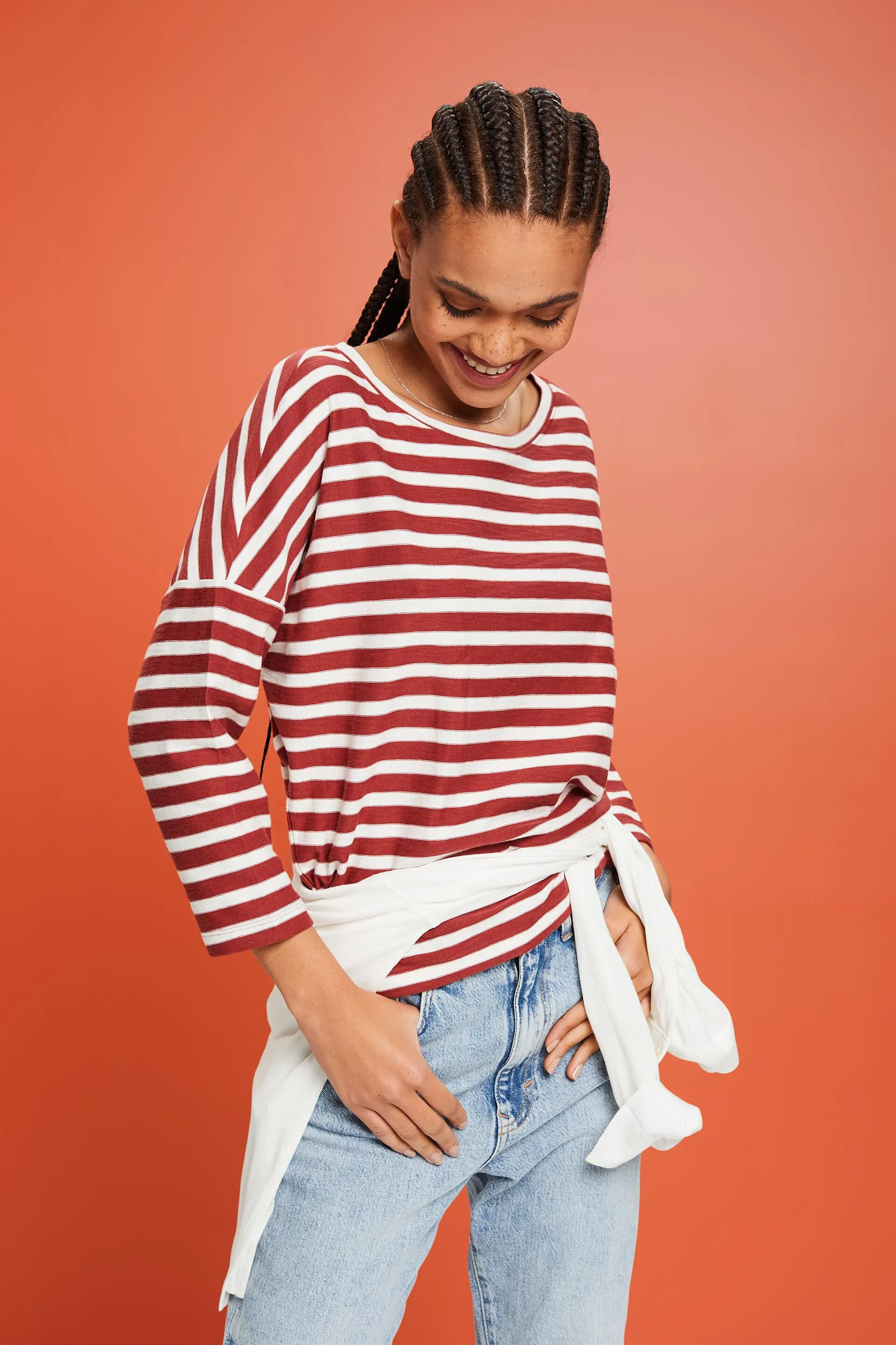 T-shirt a righe in cotone