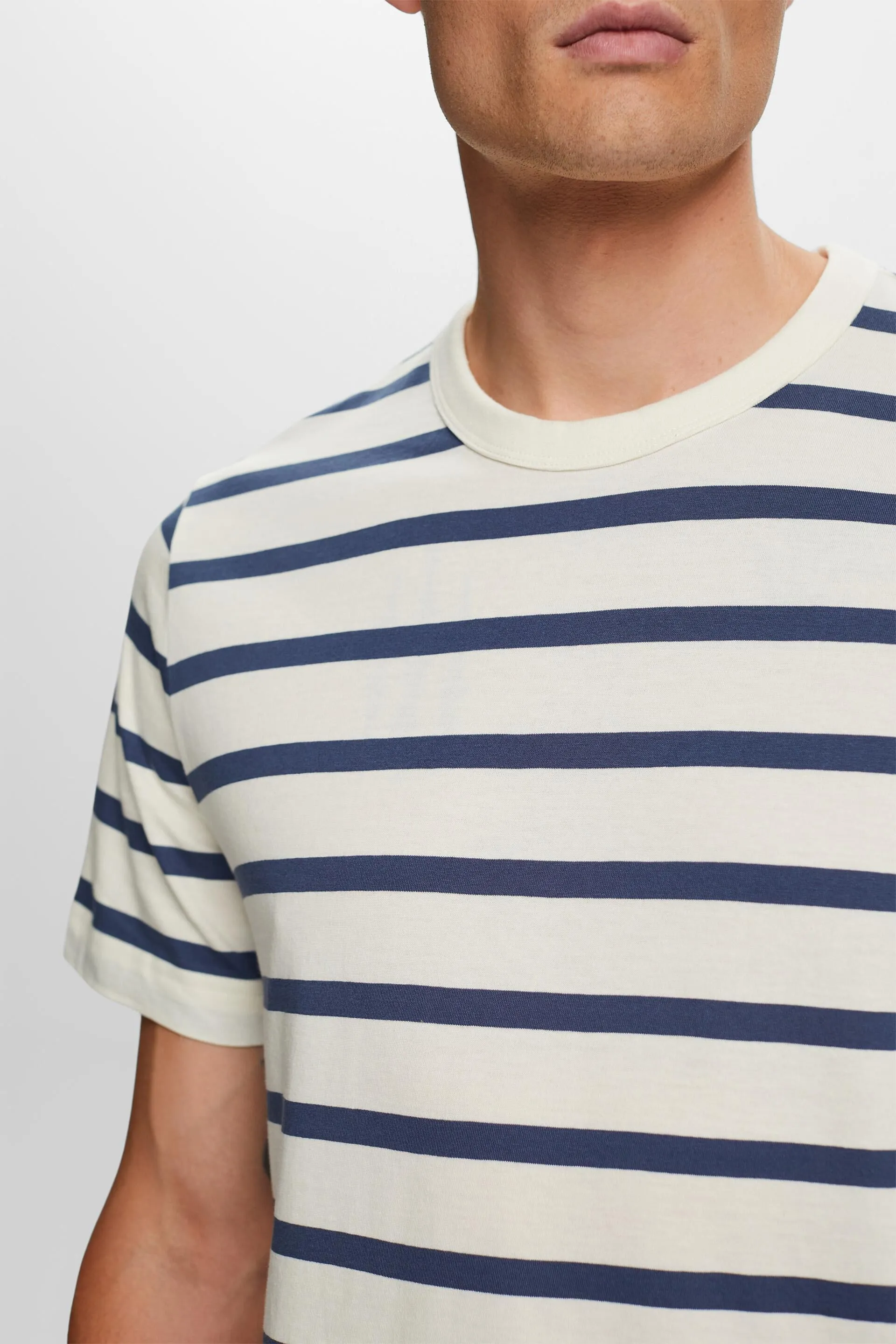 T-shirt a righe in jersey di cotone