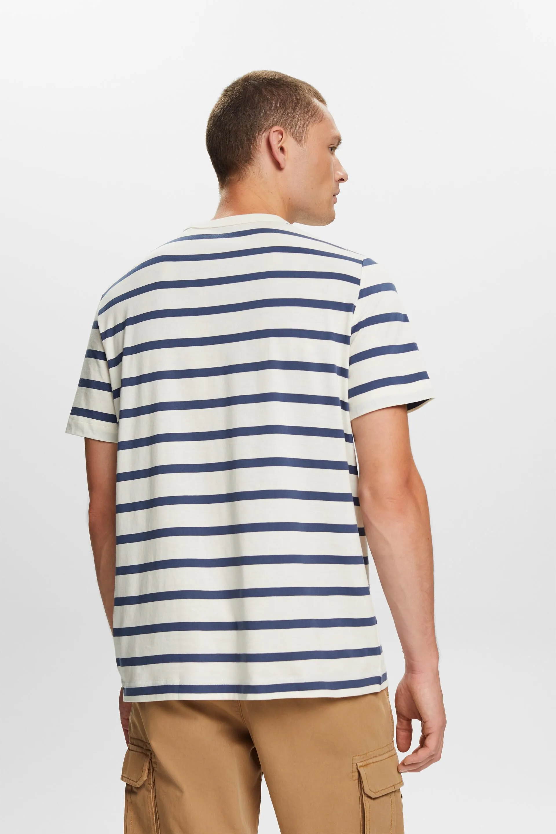 T-shirt a righe in jersey di cotone