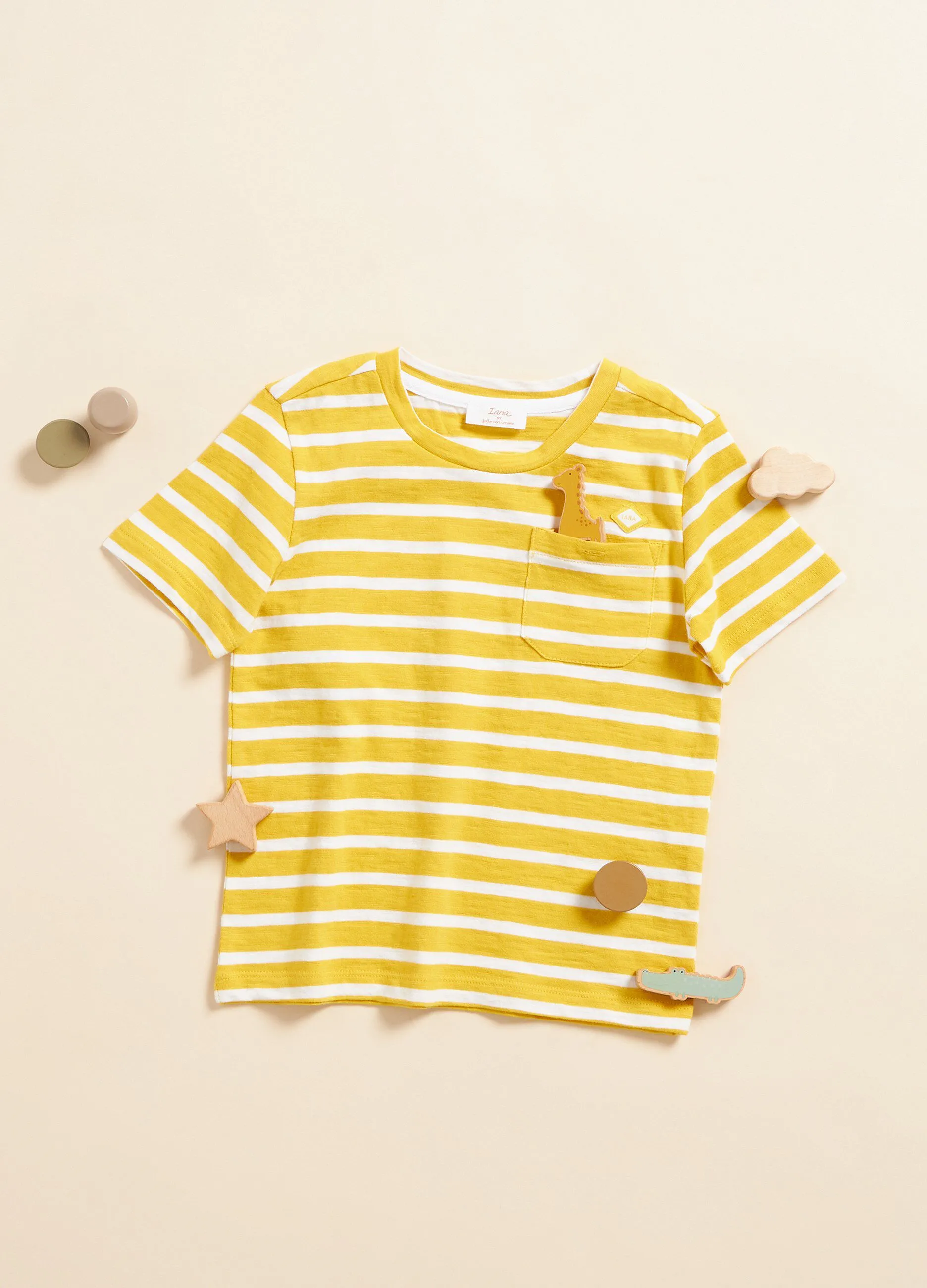 T-shirt a righe in puro cotone IANA