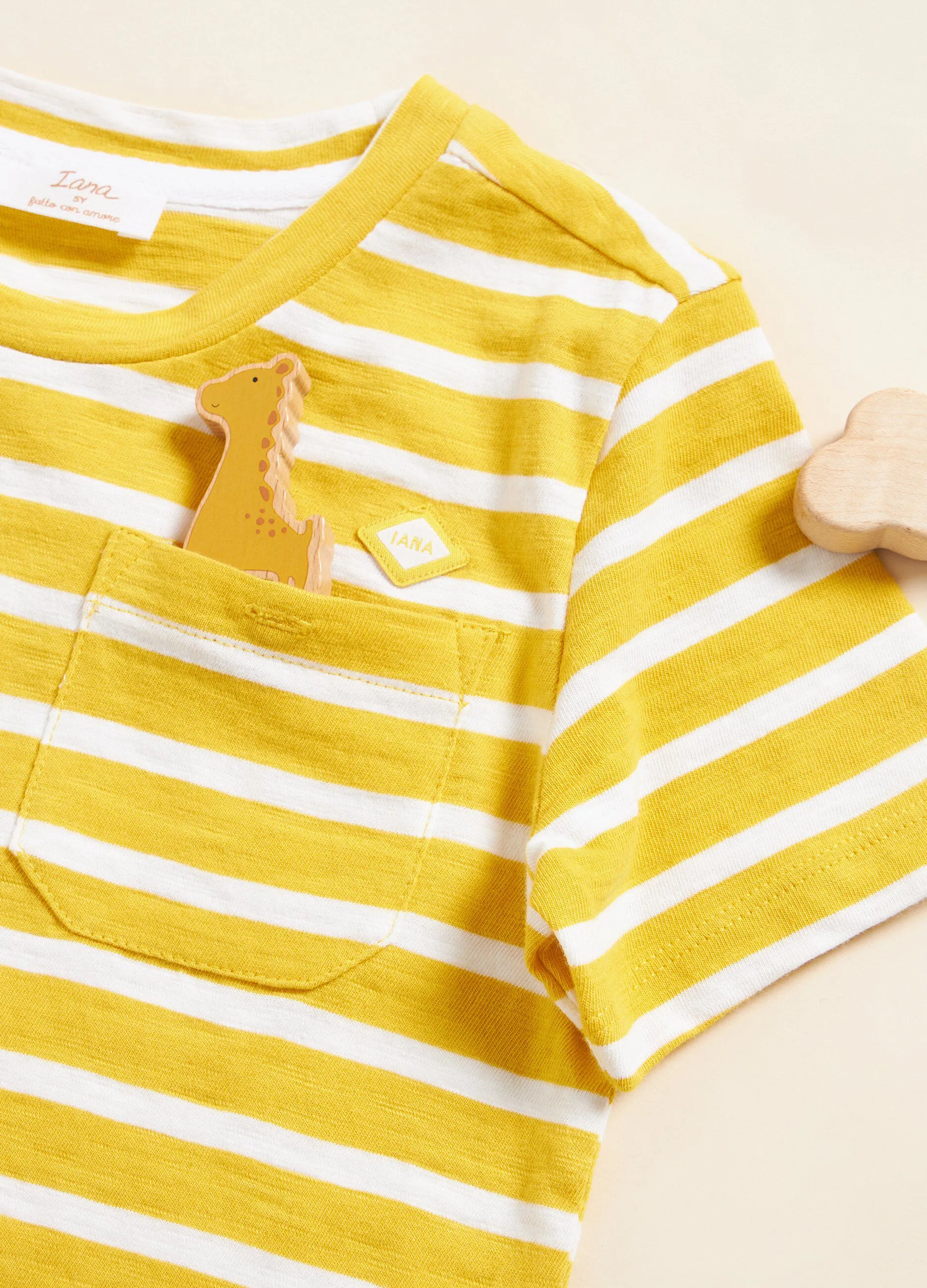 T-shirt a righe in puro cotone IANA