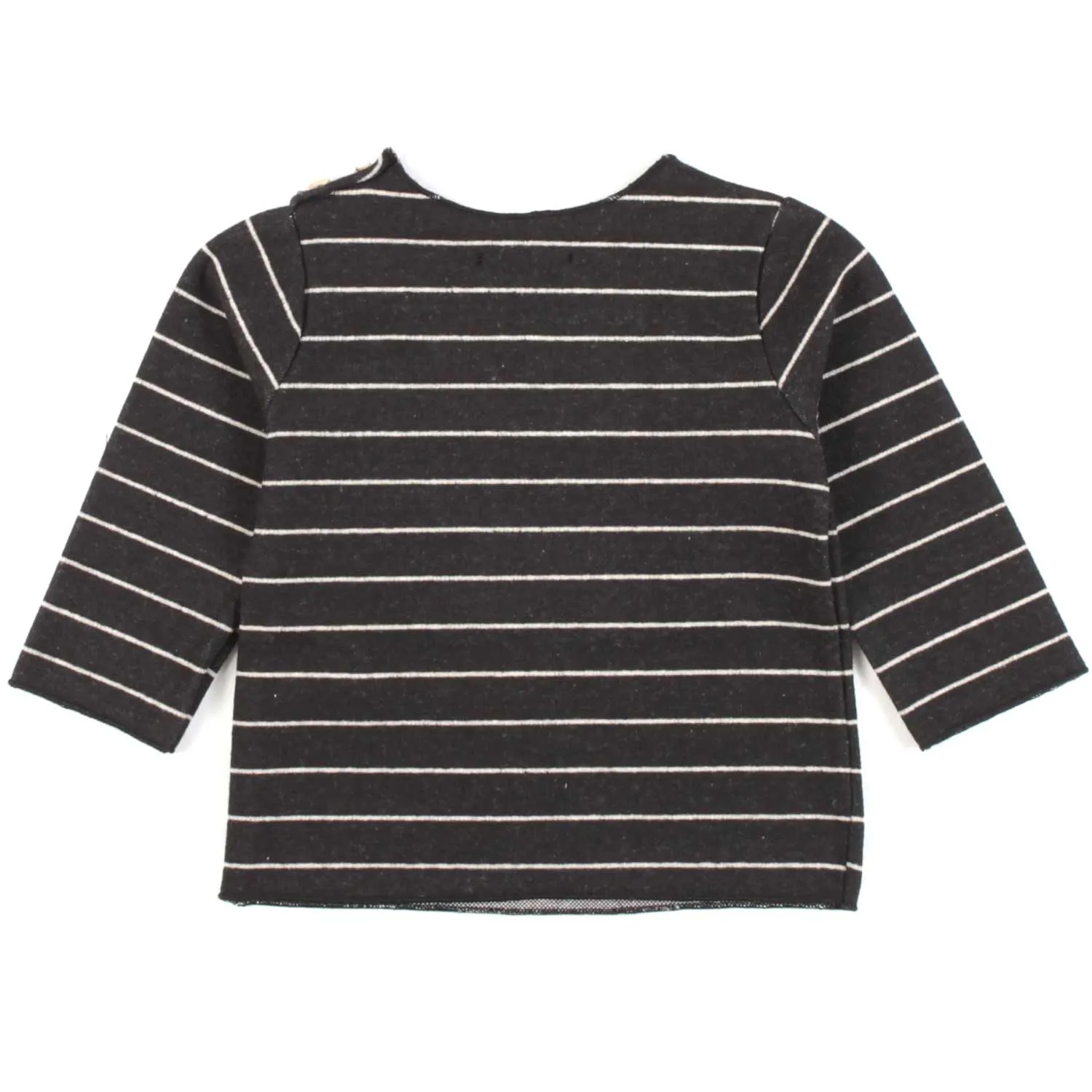 T-Shirt Baby Grafite E Beige A Righe