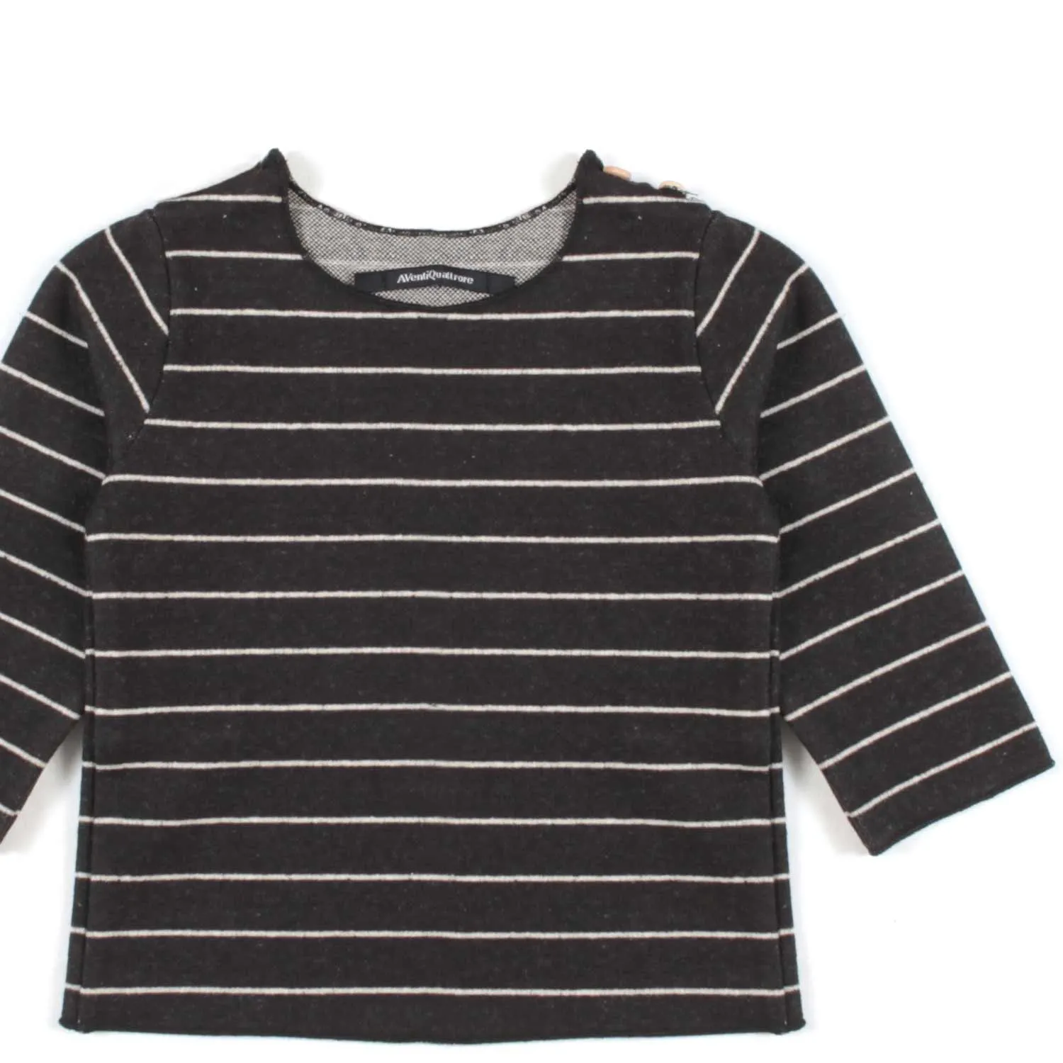 T-Shirt Baby Grafite E Beige A Righe