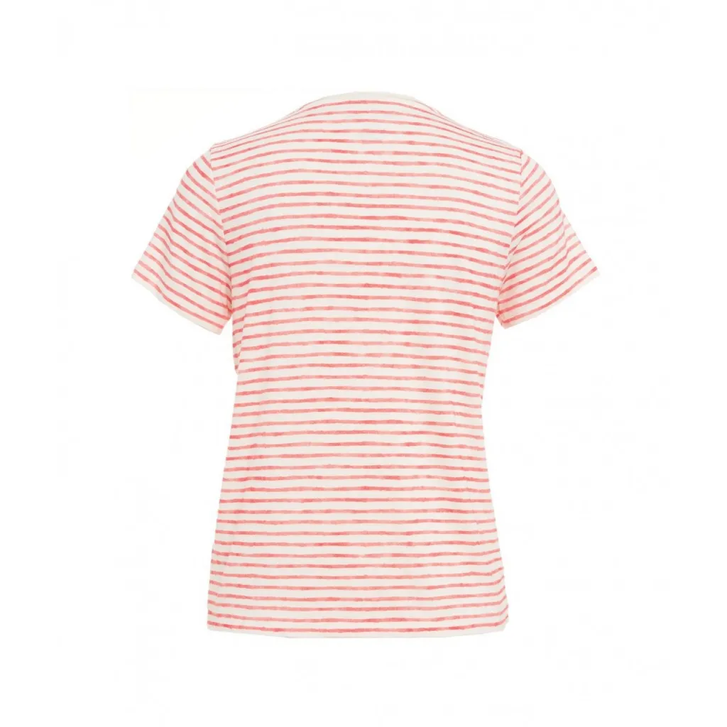 T-shirt con motivo a righe rosso