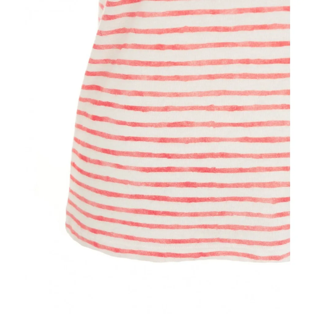 T-shirt con motivo a righe rosso