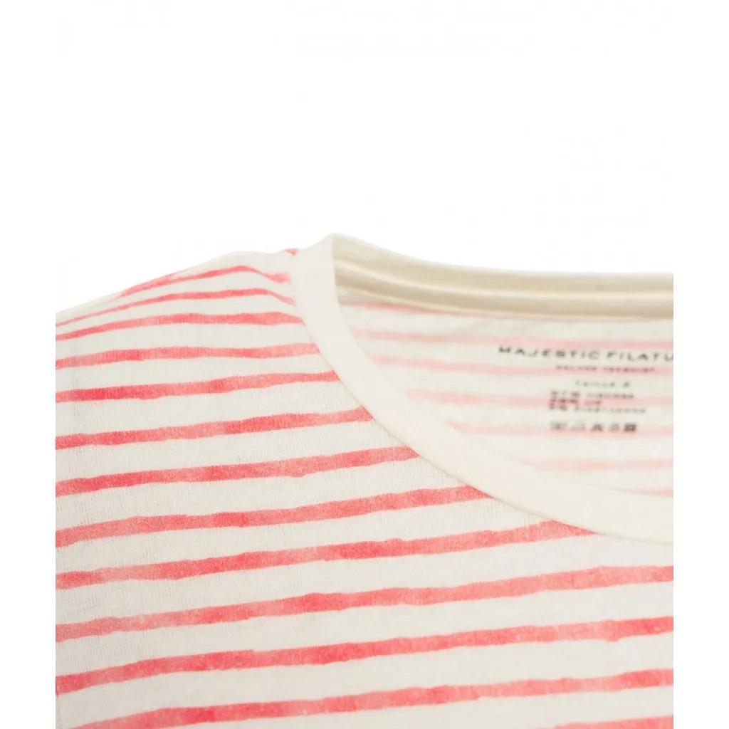 T-shirt con motivo a righe rosso