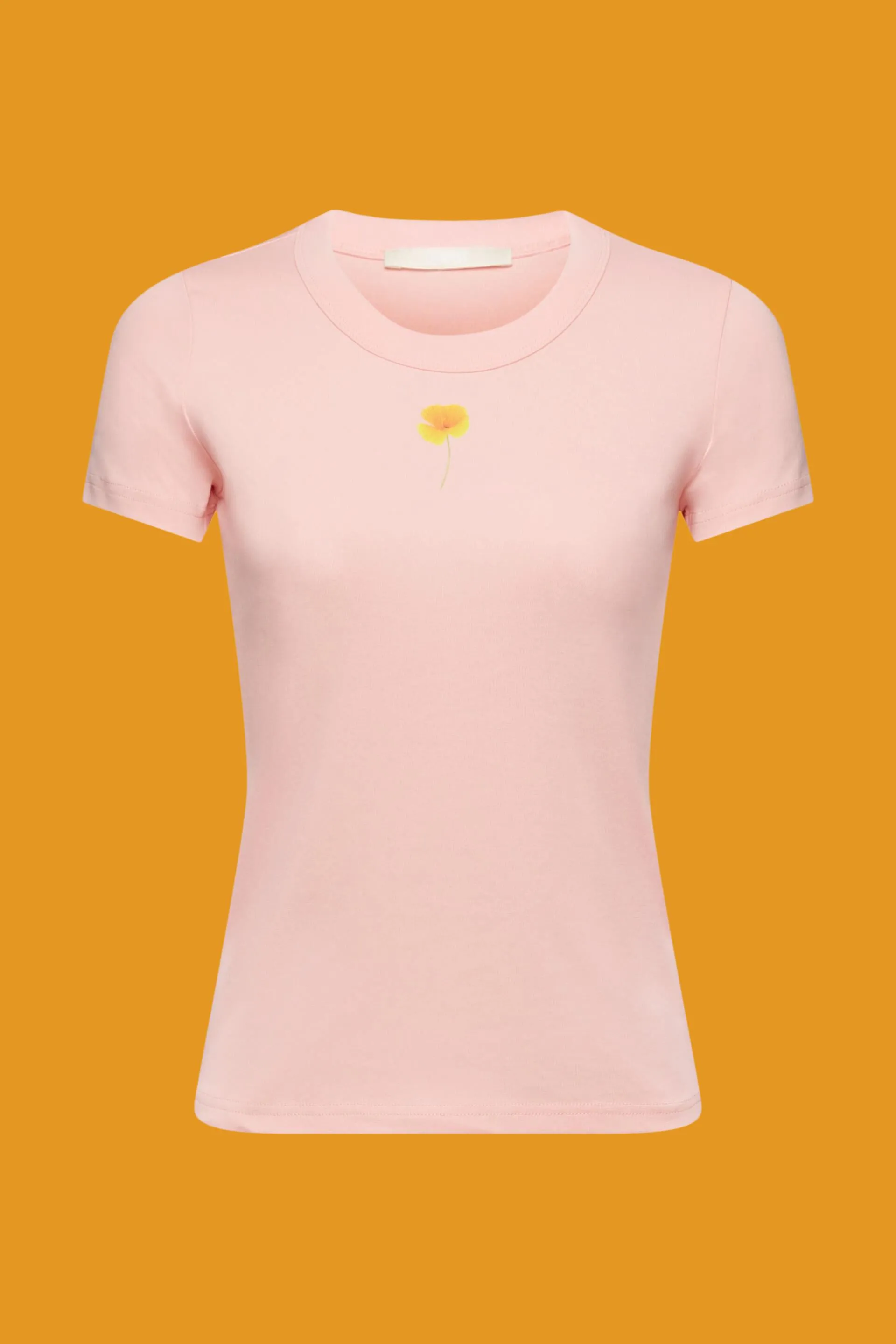 T-shirt con stampa a floreale sul petto