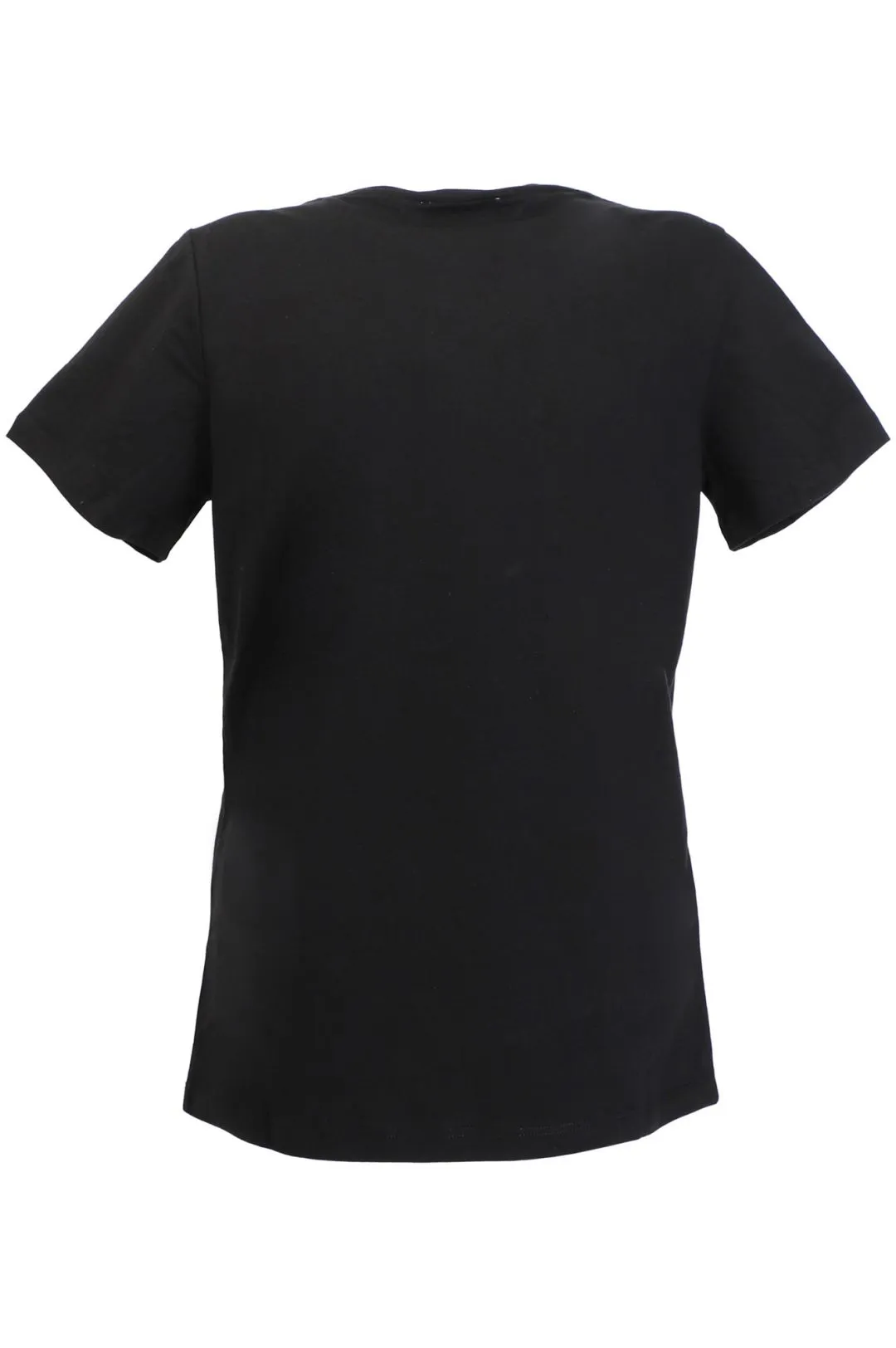 t-shirt con stampa cat noir picafènoiric sul prato nero
