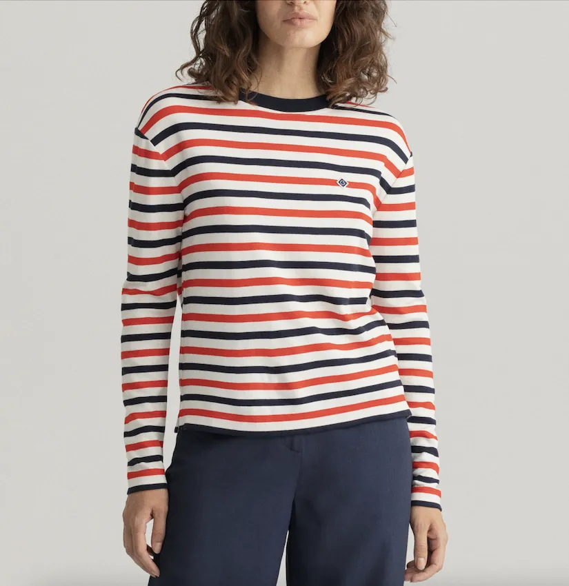 T-shirt Gant Donna a righe Icon G 4204459-620