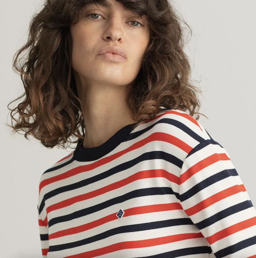 T-shirt Gant Donna a righe Icon G 4204459-620