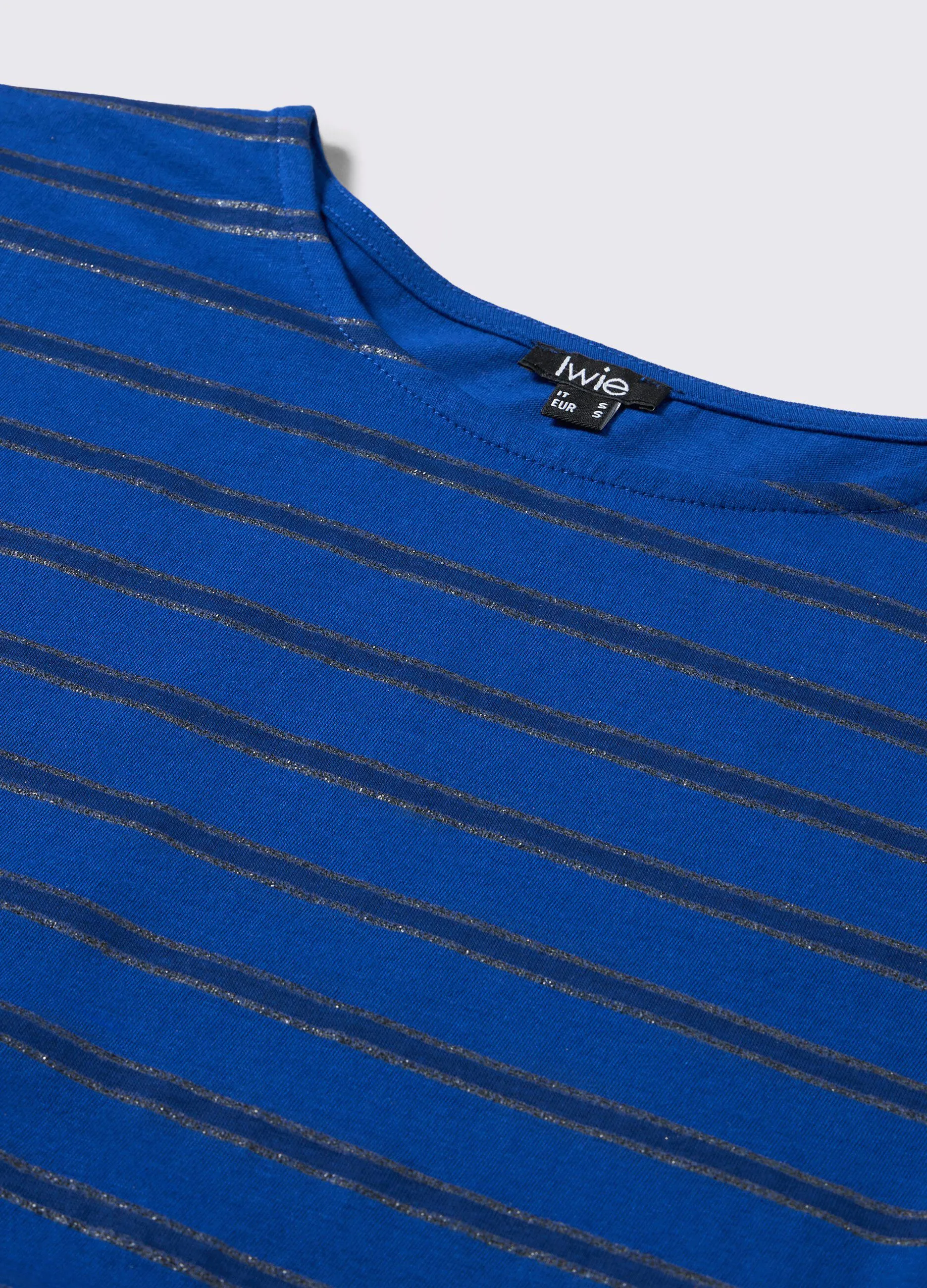 T-shirt in puro cotone a righe donna
