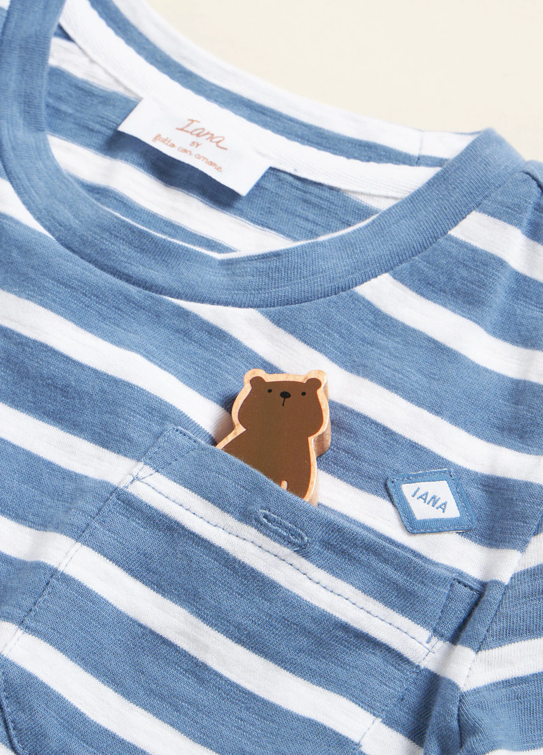 T-shirt in puro cotone a righe IANA
