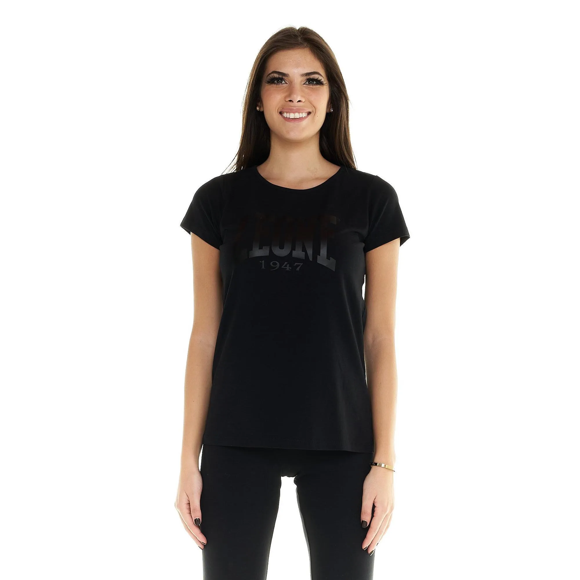 T-shirt Leone donna con maniche corte Blackout