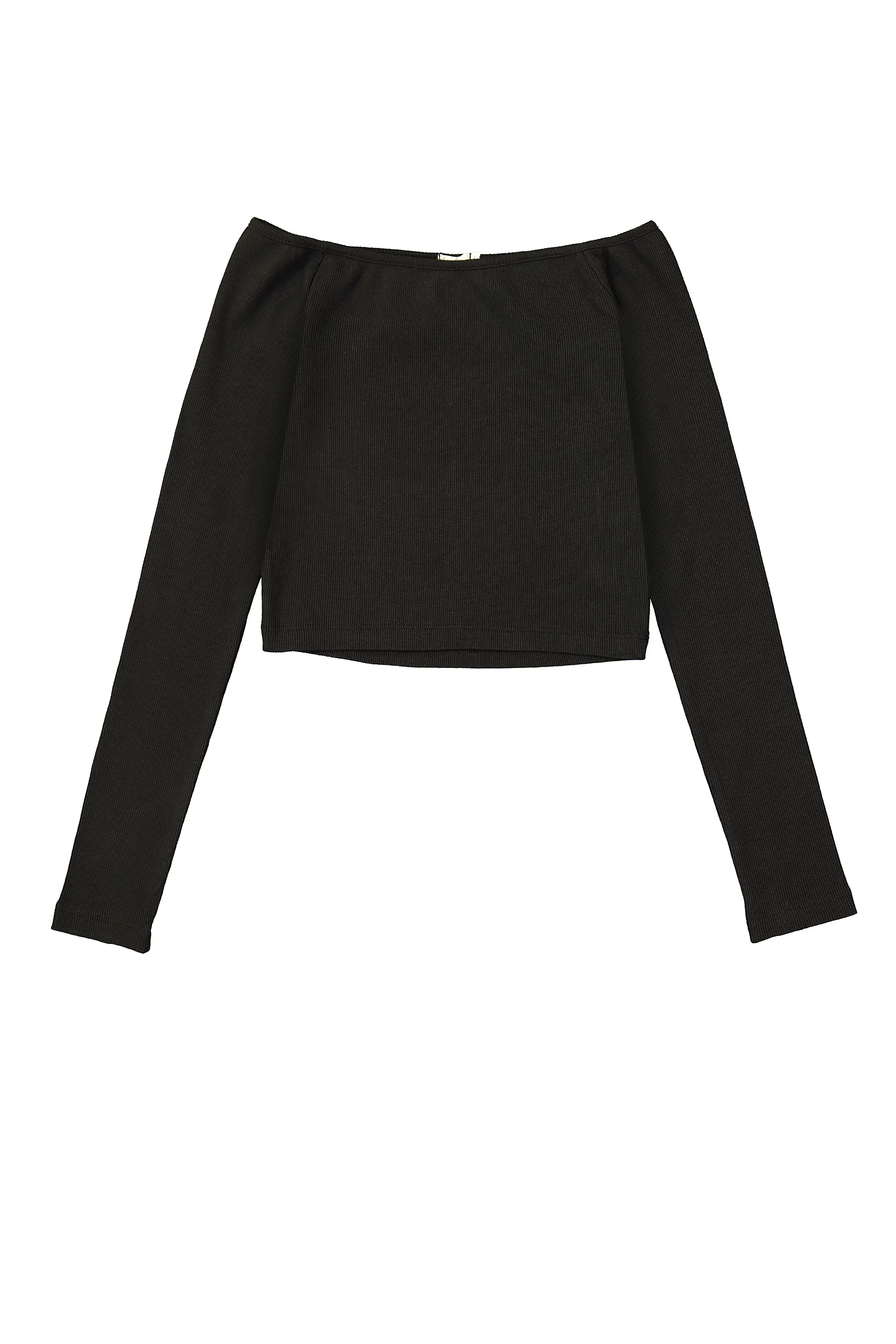         T-SHIRT MANICA LUNGA CROPPED SPALLE SCOPERTE