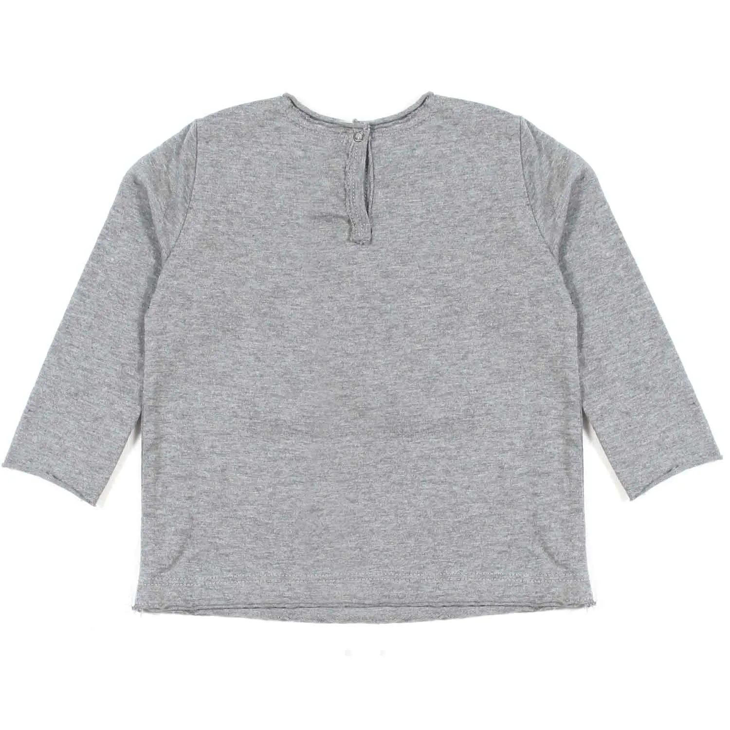T-Shirt Manica Lunga Grigia Bimba E Bimbo