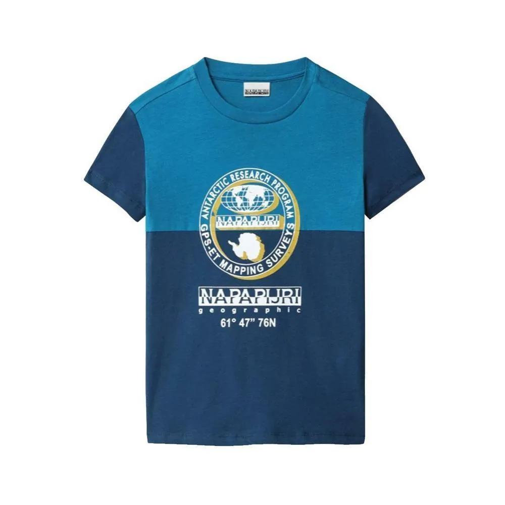  T-SHIRT NAPAPIJRI. BLUETTE/PETROLIO 
