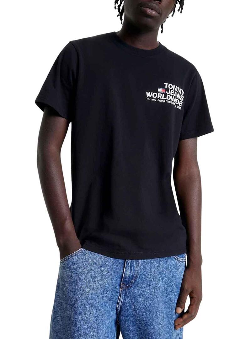 T-Shirt Tommy Jeans Entry Concerto Nero Uomo