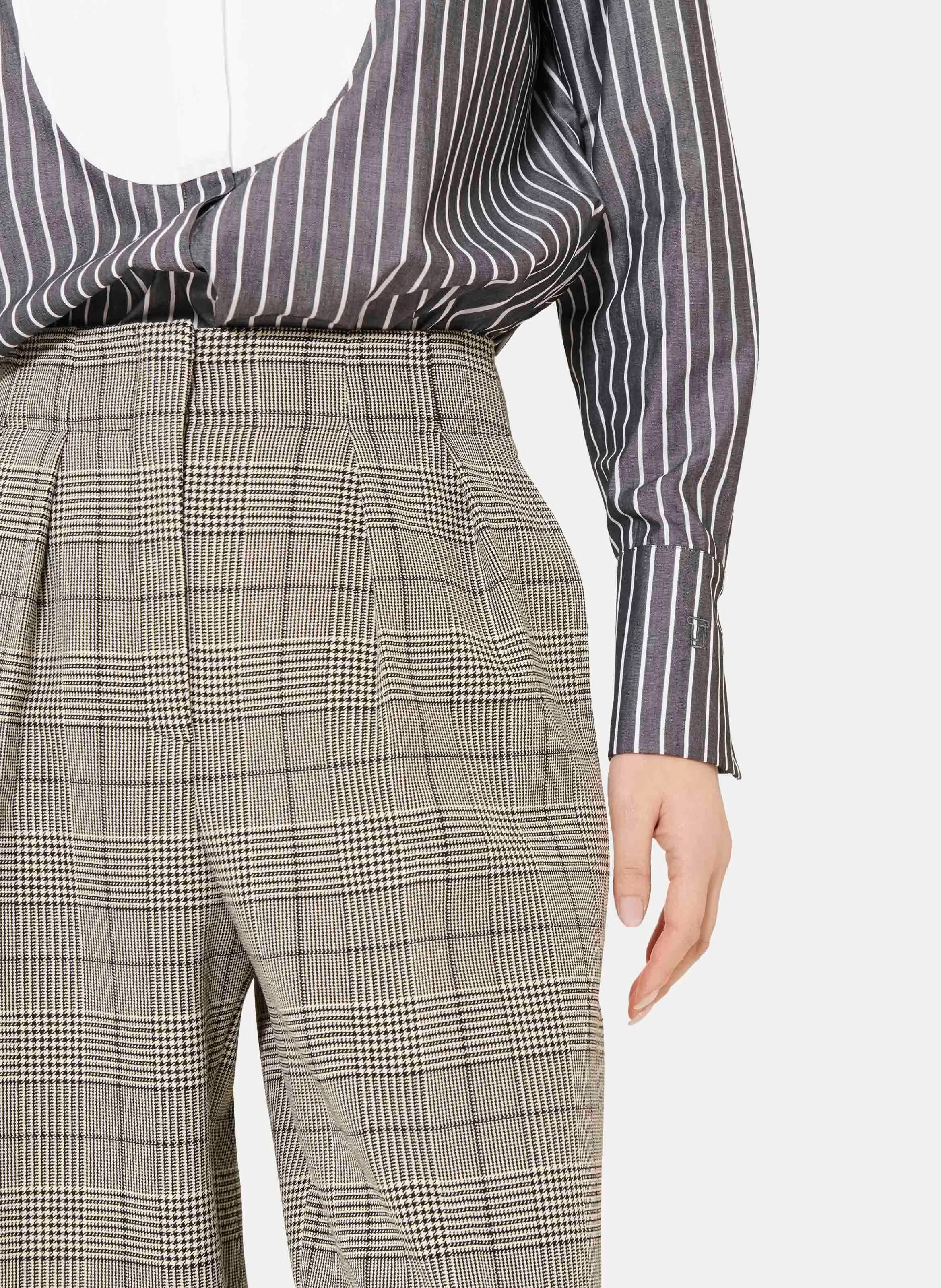  TARA JARMON   PARIGI - Pantalone palazzo in viscosa stampata | Nero