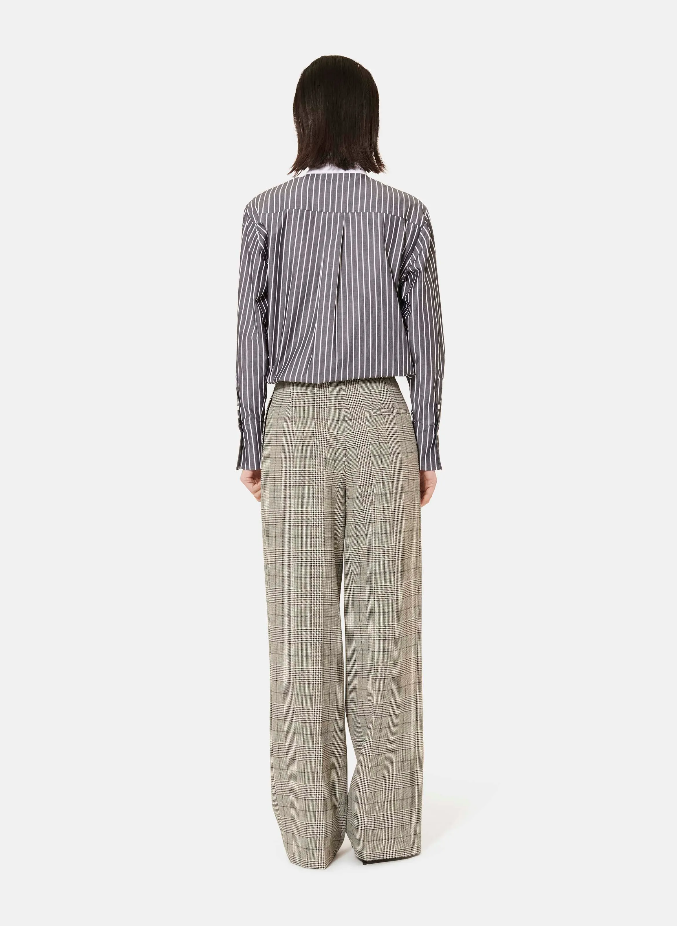  TARA JARMON   PARIGI - Pantalone palazzo in viscosa stampata | Nero