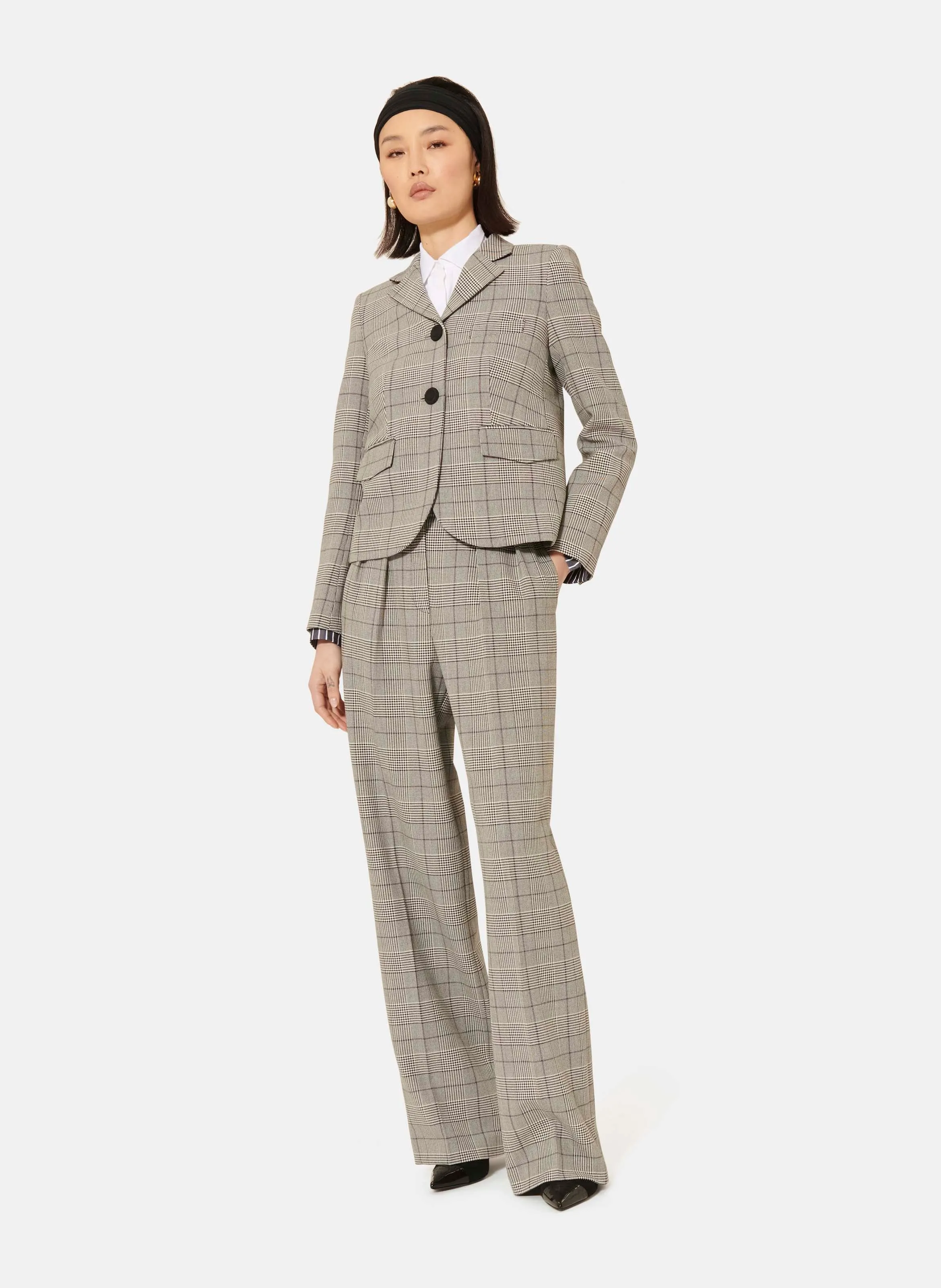  TARA JARMON   PARIGI - Pantalone palazzo in viscosa stampata | Nero