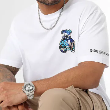 Tee Shirt Oversize Large Art Series Blue Front White
