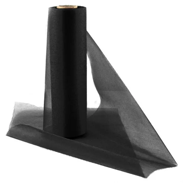 Tessuto organza nero Lucia 25m