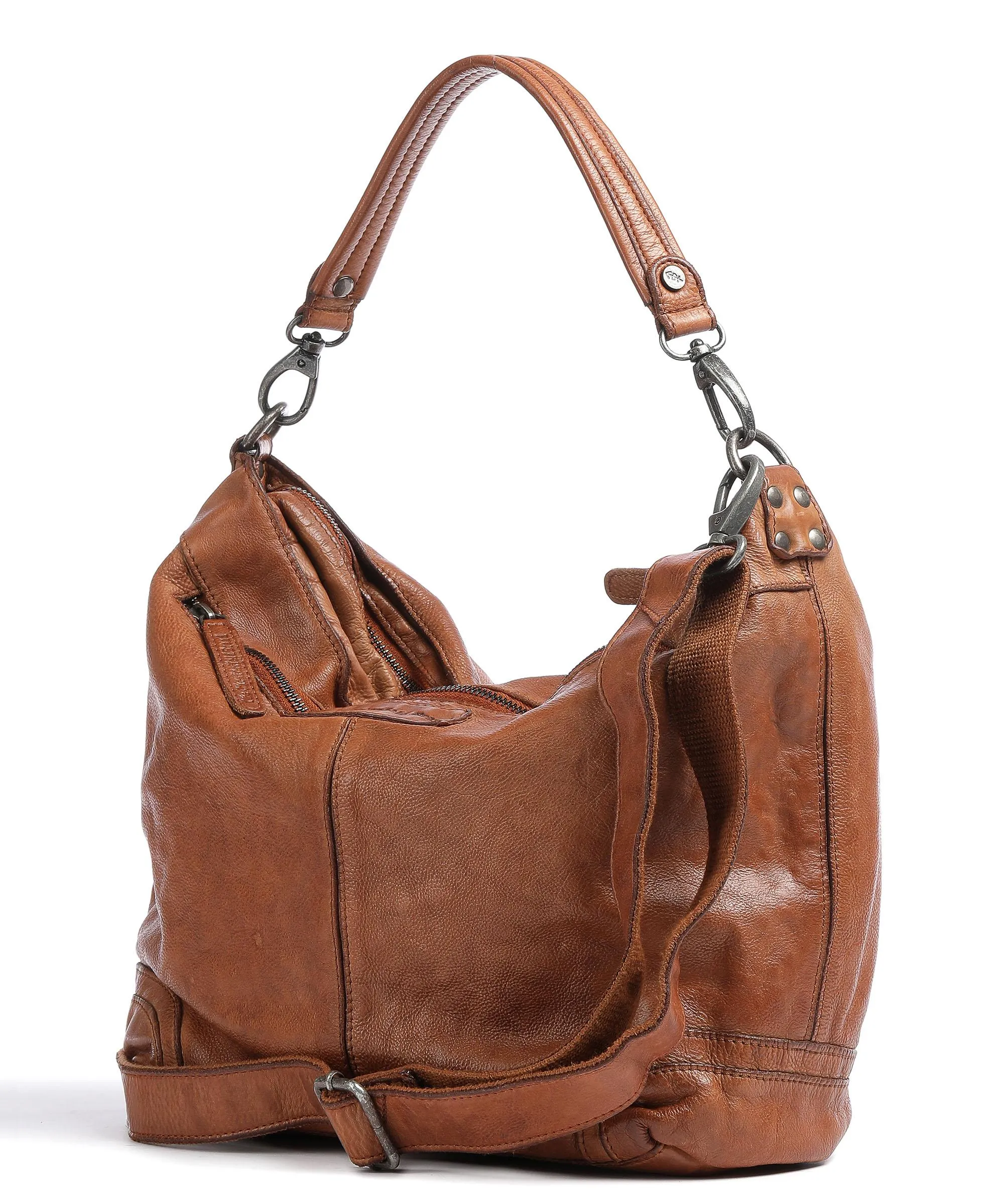  The Chesterfield Brand Abby Borsa hobo pelle di vacchetta grana cognac  