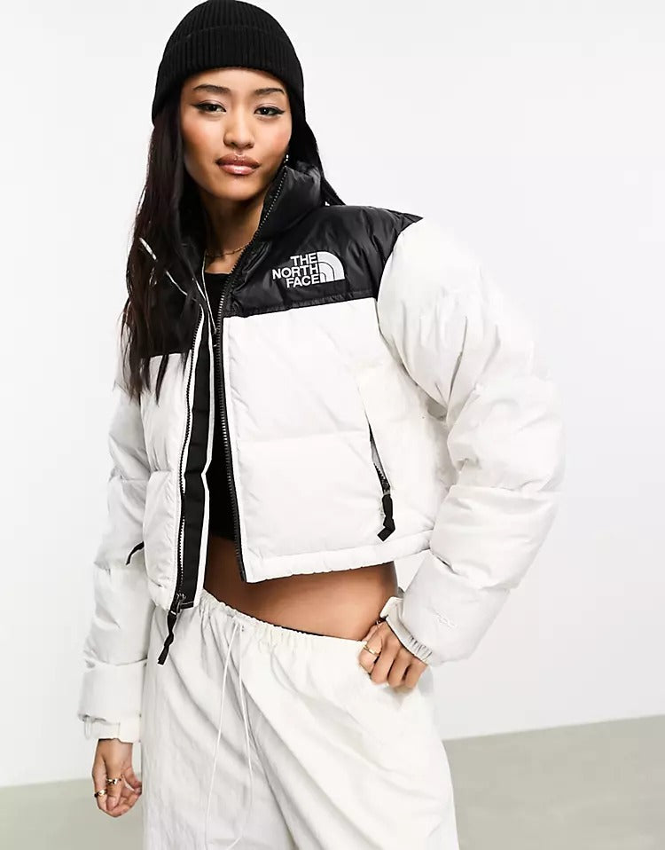 The North Face Nuptse Short Corto Bianco Nero