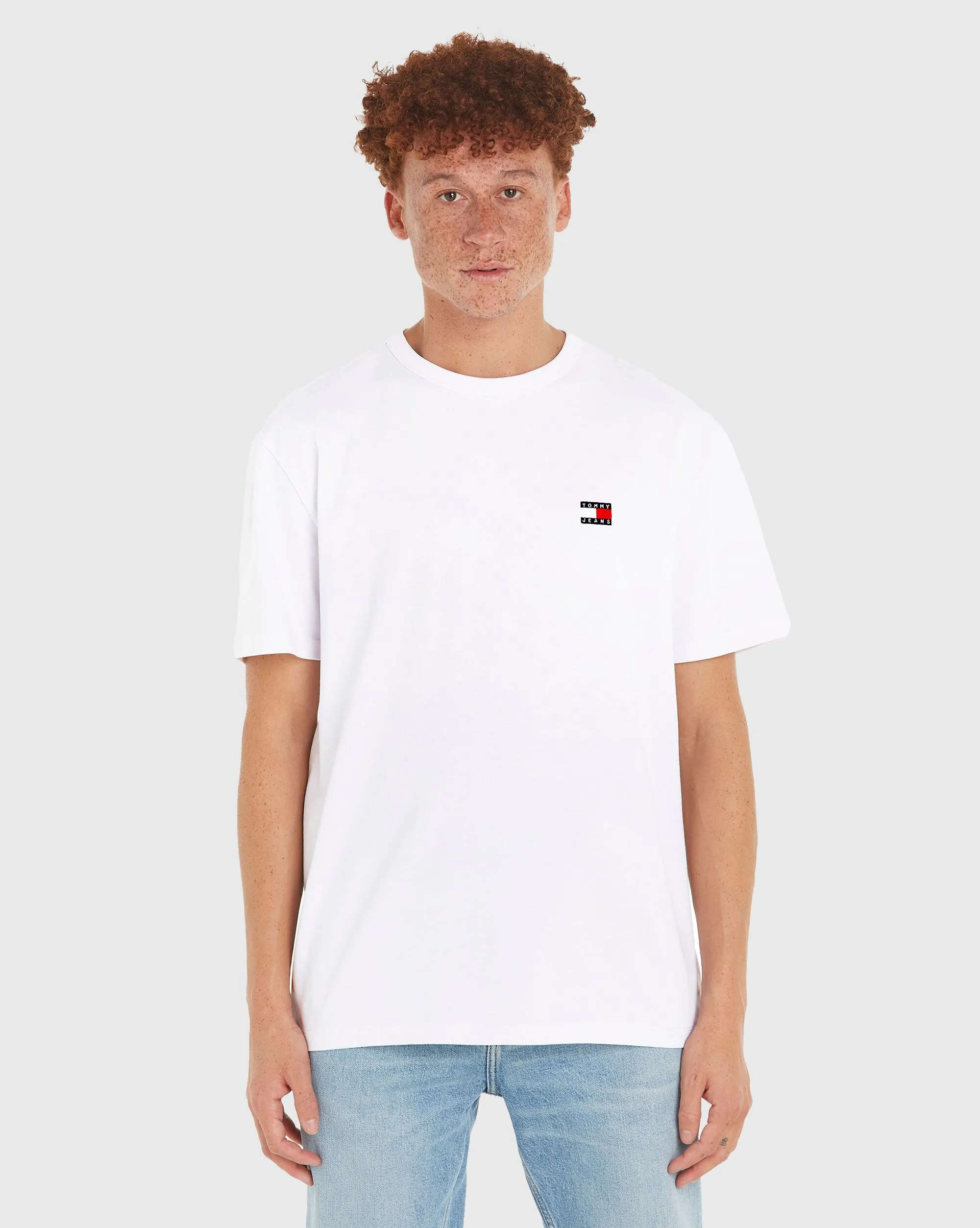 Tommy Hilfiger T-Shirt con Badge Regular Fit Bianco Uomo