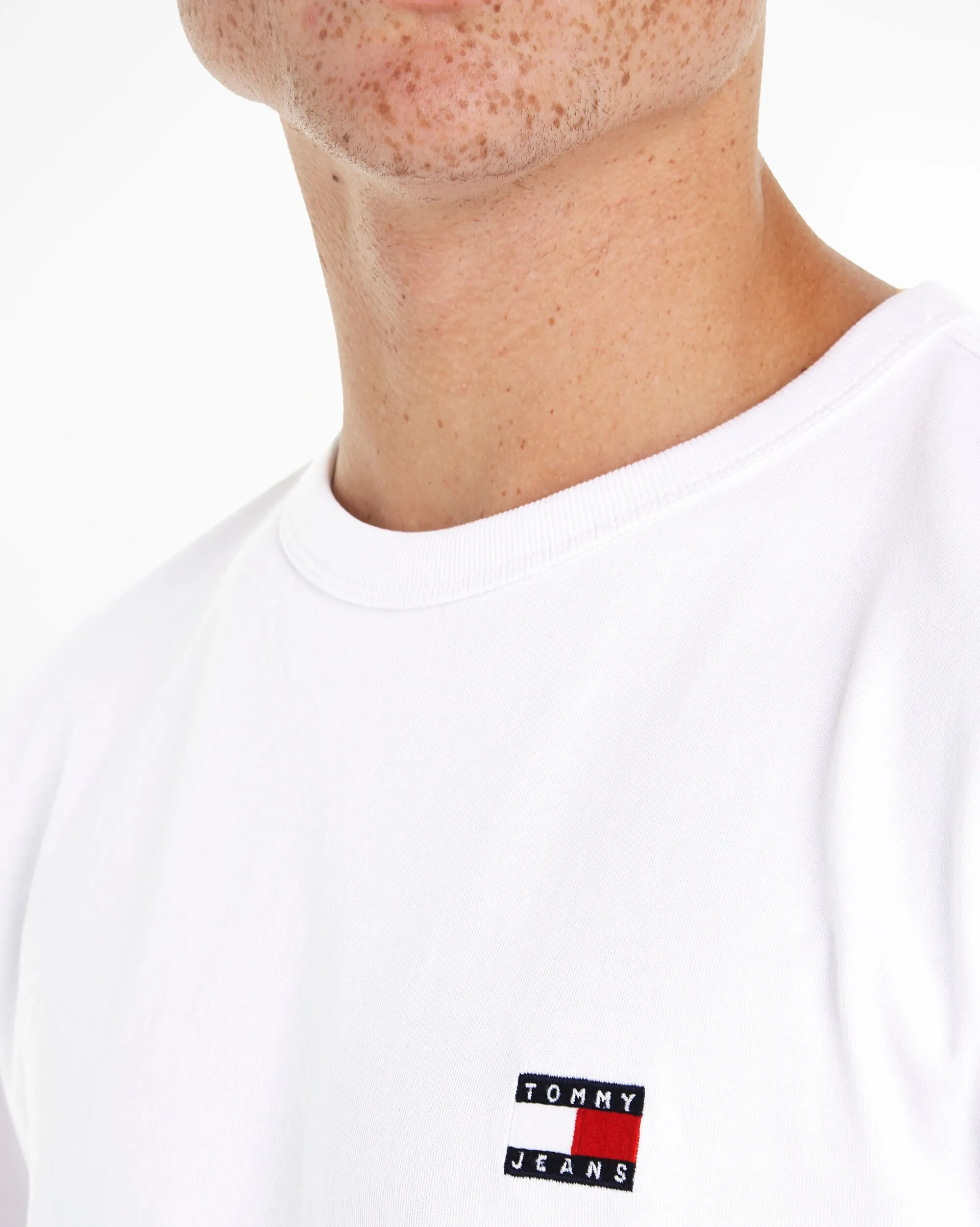 Tommy Hilfiger T-Shirt con Badge Regular Fit Bianco Uomo