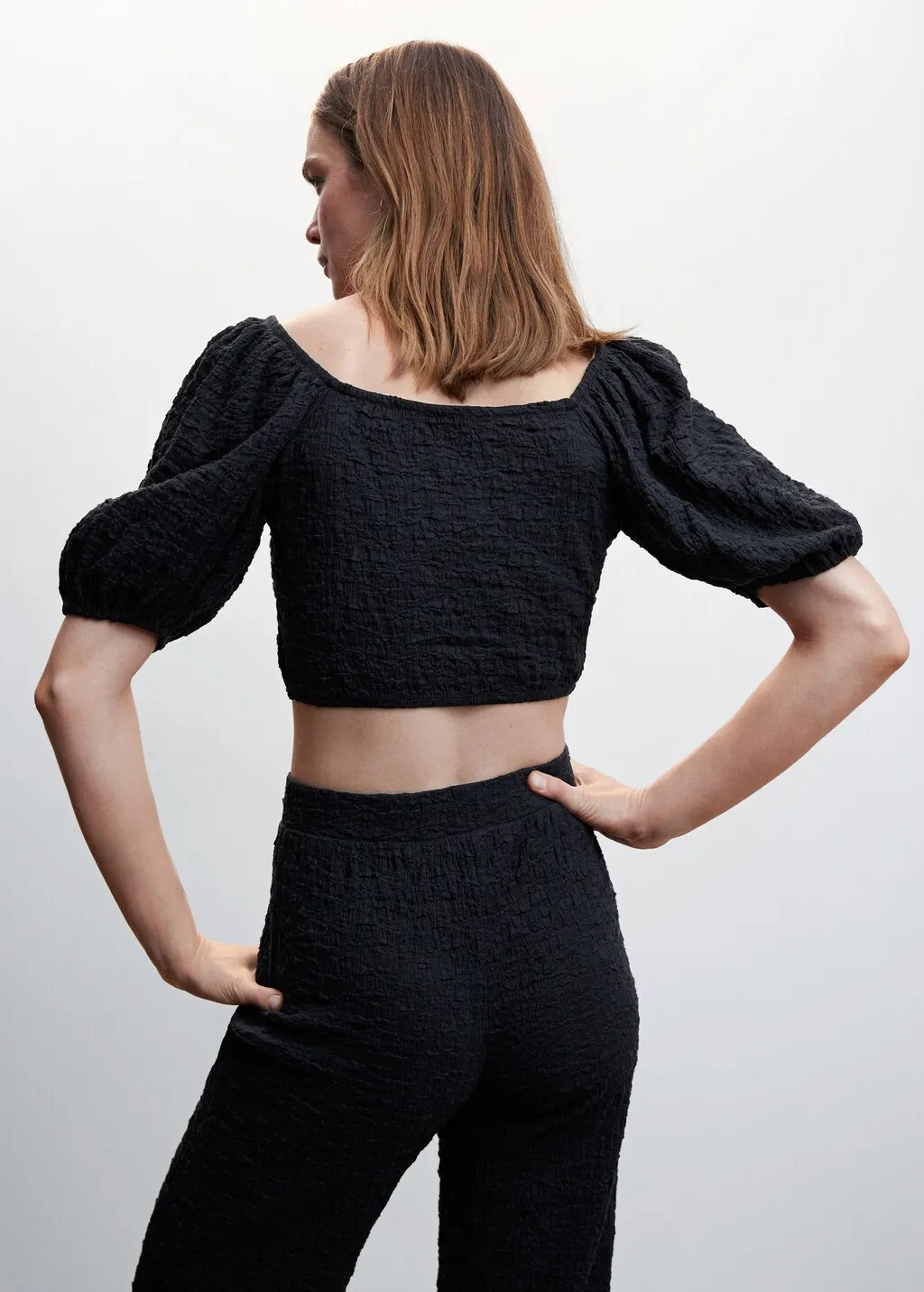 Top cotone testurizzato