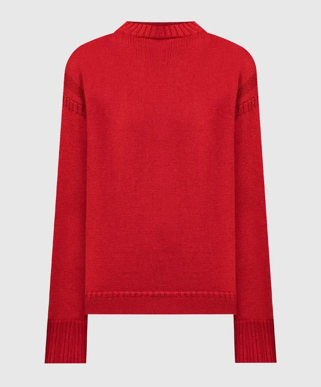 Toteme Maglione rosso realizzato in lana 234WRTWTP164YA0006