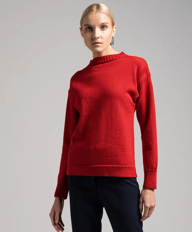 Toteme Maglione rosso realizzato in lana 234WRTWTP164YA0006