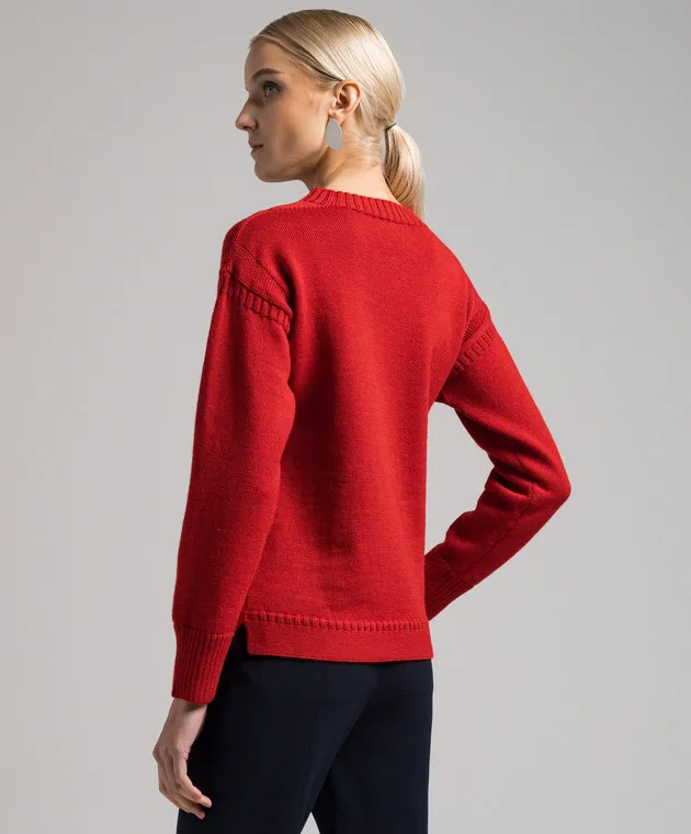Toteme Maglione rosso realizzato in lana 234WRTWTP164YA0006
