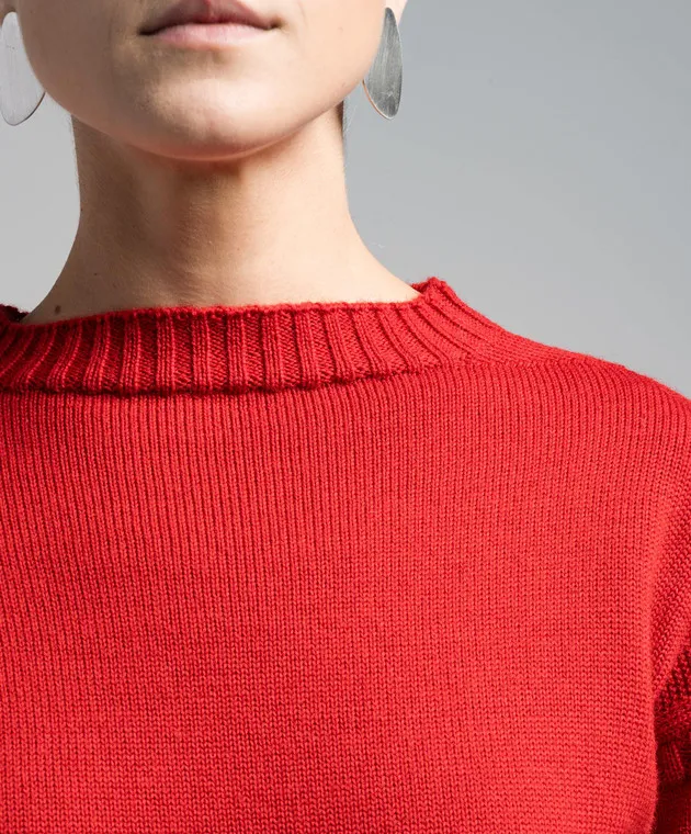 Toteme Maglione rosso realizzato in lana 234WRTWTP164YA0006