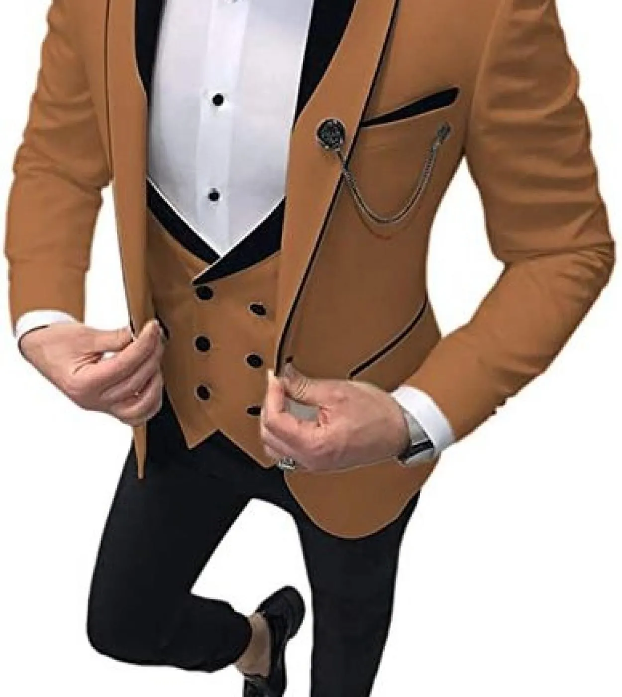 Tpsaade Colorful Costume Homme Uomo 3 Pezzi Completo Blazer Smoking Abiti da sposo Sposo Terno Masculino giacca  pantaloni  g