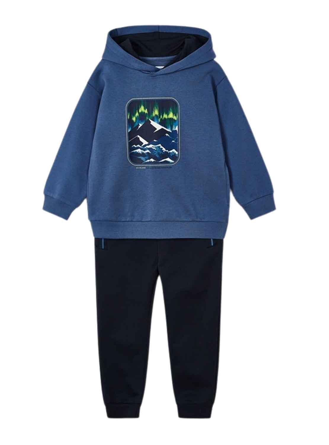 Tuta sportiva Mayoral Grafica Blu Navy per Bambino