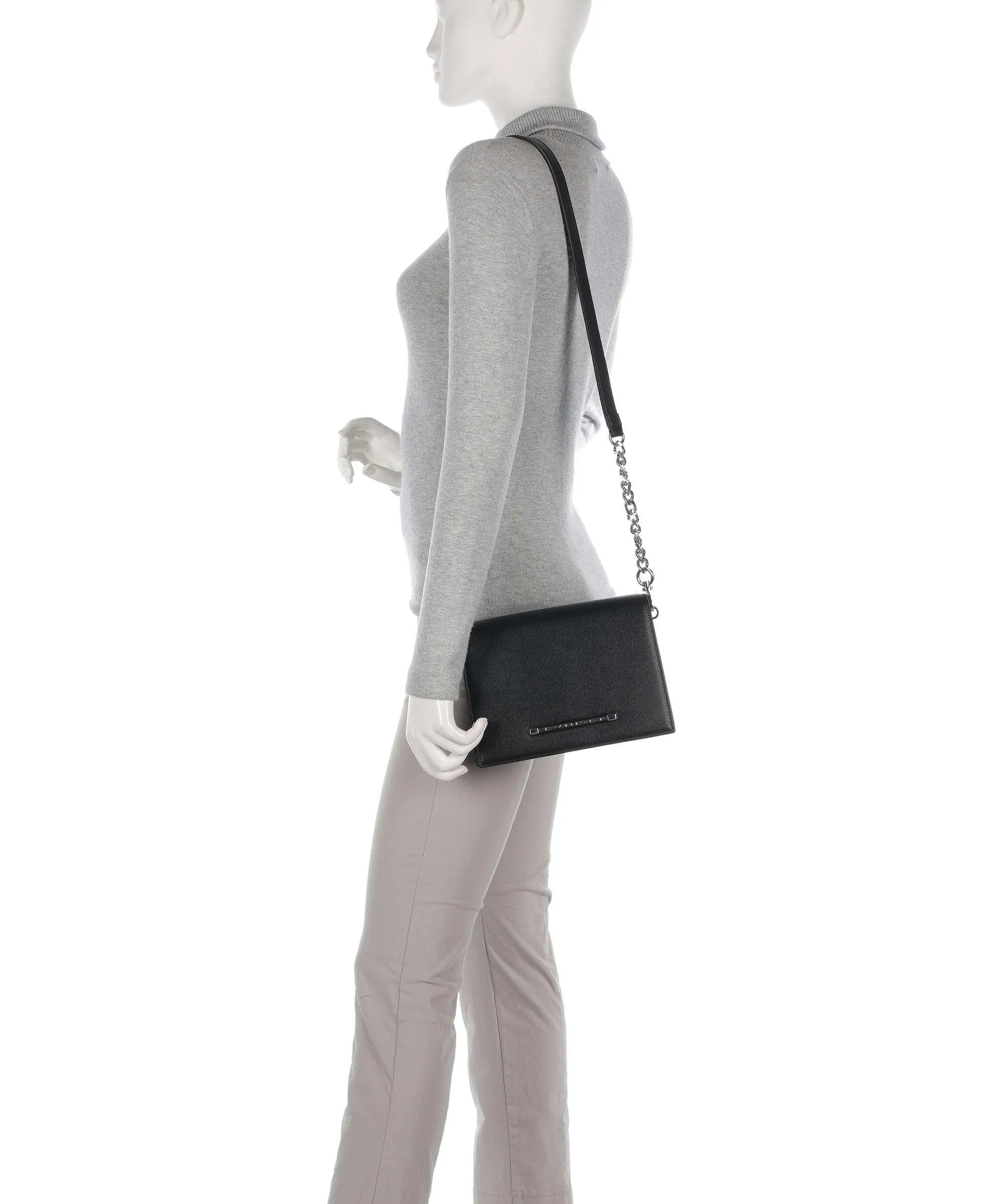  Twinset Lettering 2.0 Borsa a tracolla pelle sintetica nero  