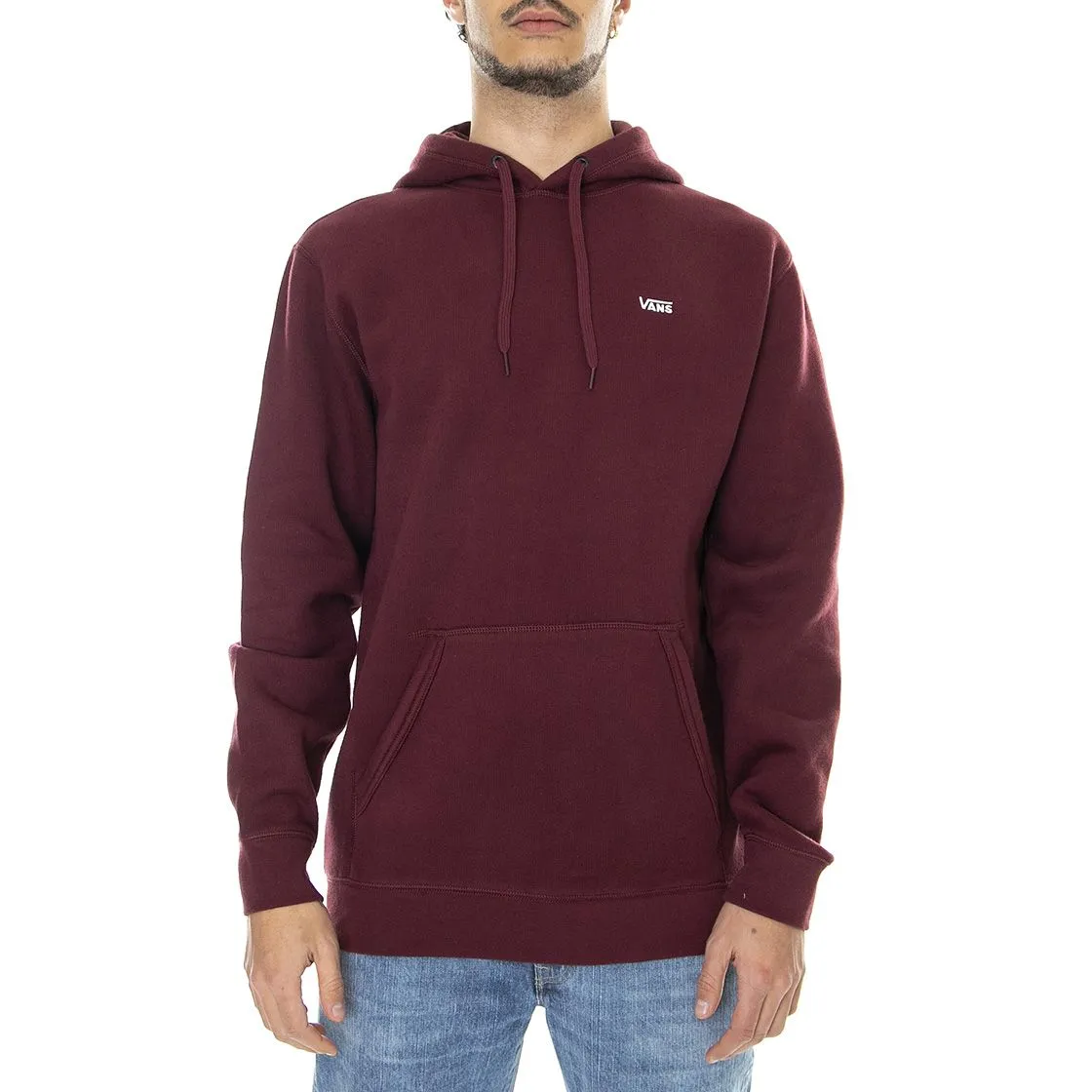 Vans Comfycush Po - Felpa con Cappuccio Uomo Bordeaux / Port Royale    