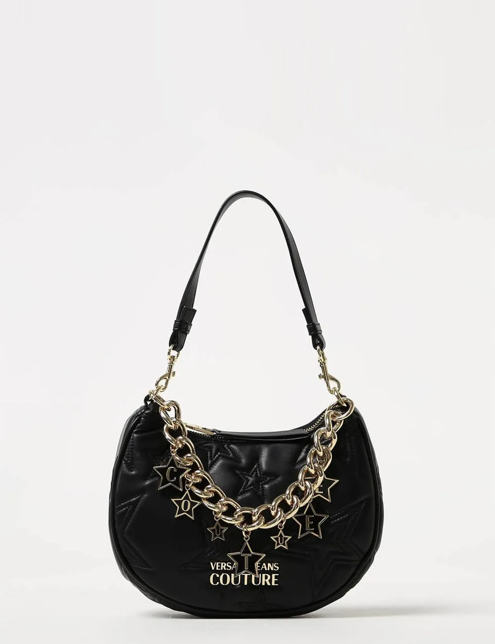 Versace Jeans Couture     Borsa a Tracolla in nappa sintetica trapuntata Nero