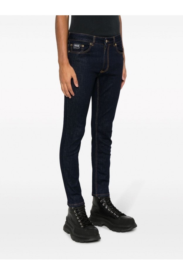 Versace Jeans Couture Jeans skinny con applicazione logo
