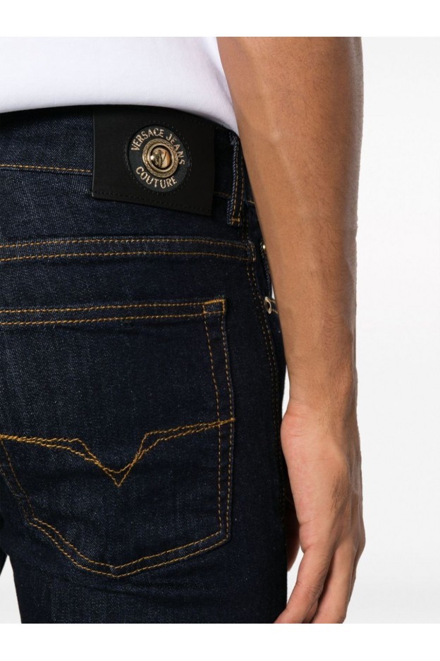 Versace Jeans Couture Jeans skinny con applicazione logo