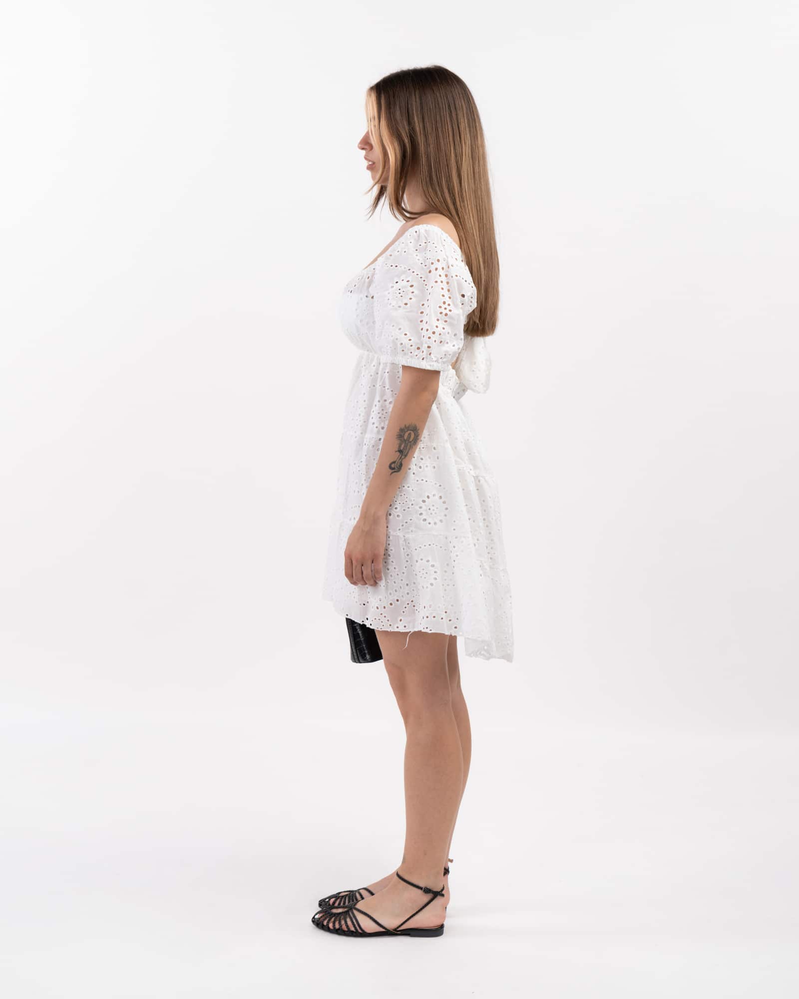 Vestito con ricami - BIANCO