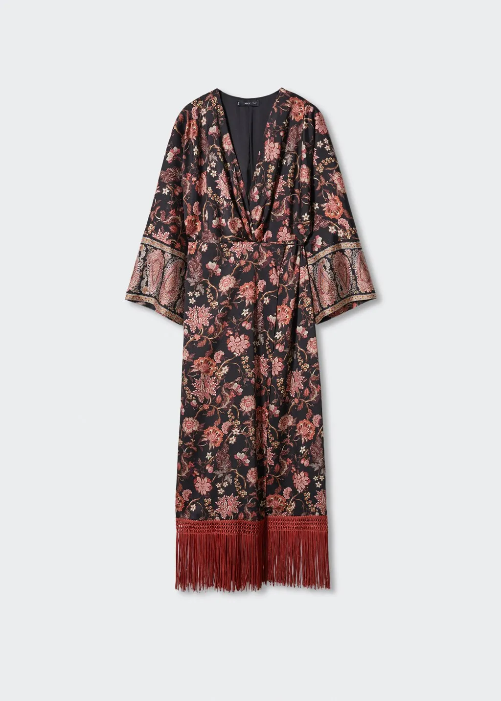 Vestito frange bordo inferiore