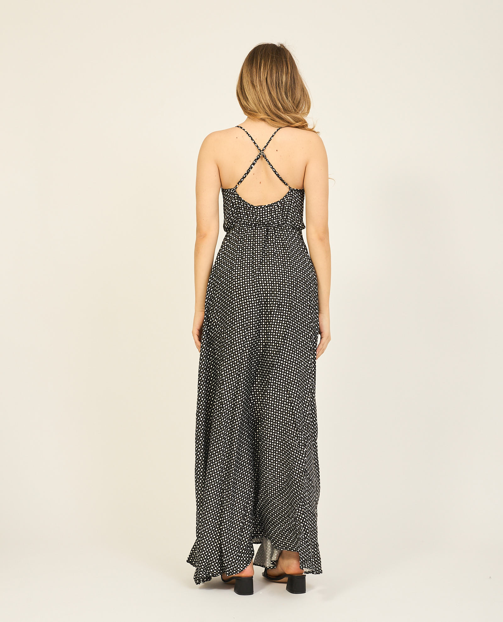 Vestito lungo Yes Zee in viscosa con spalline