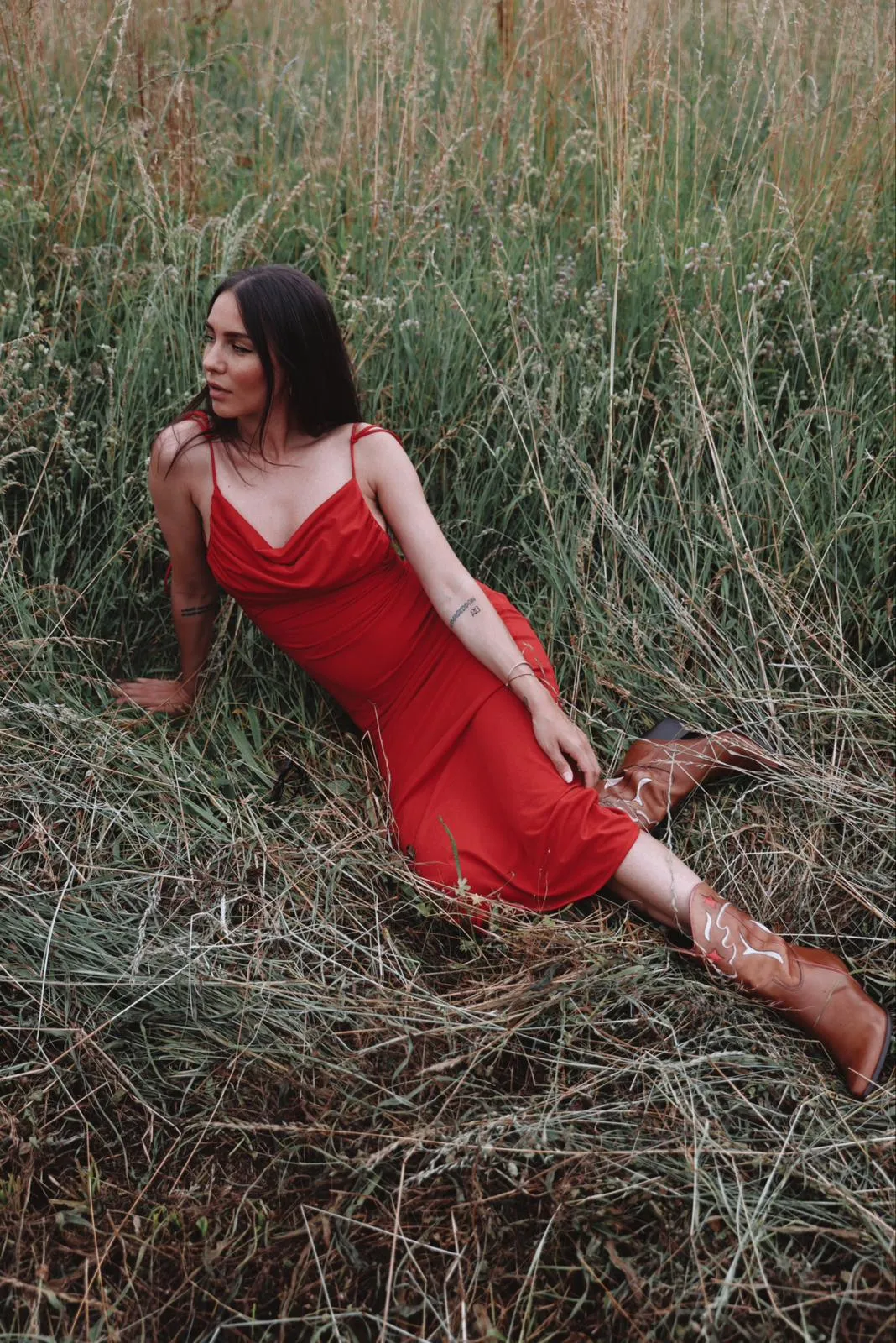 Vestito midi - ROSSO