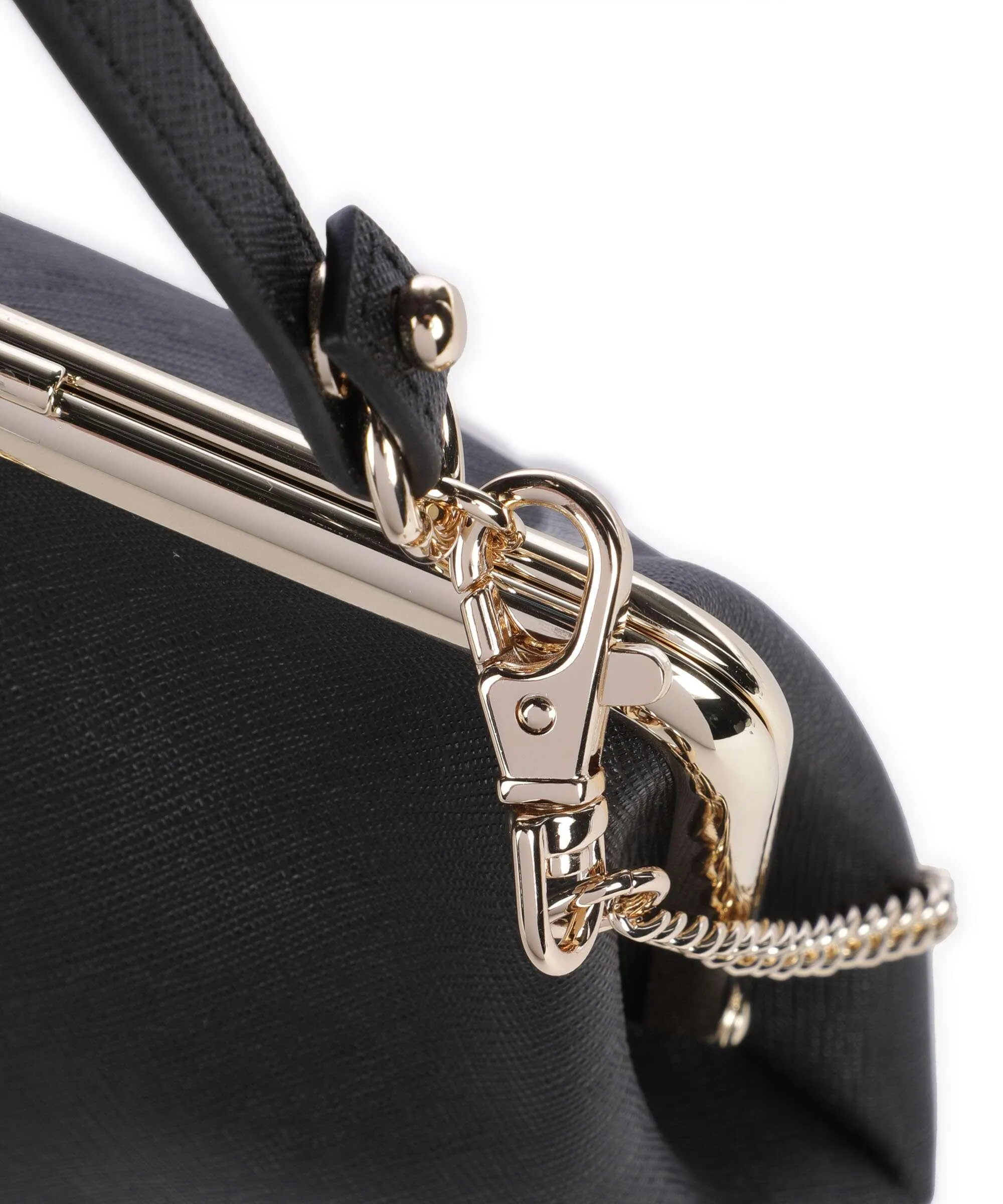  Vivienne Westwood Granny Saffiano Frame Borsa a tracolla pelle di vacchetta saffiano nero  