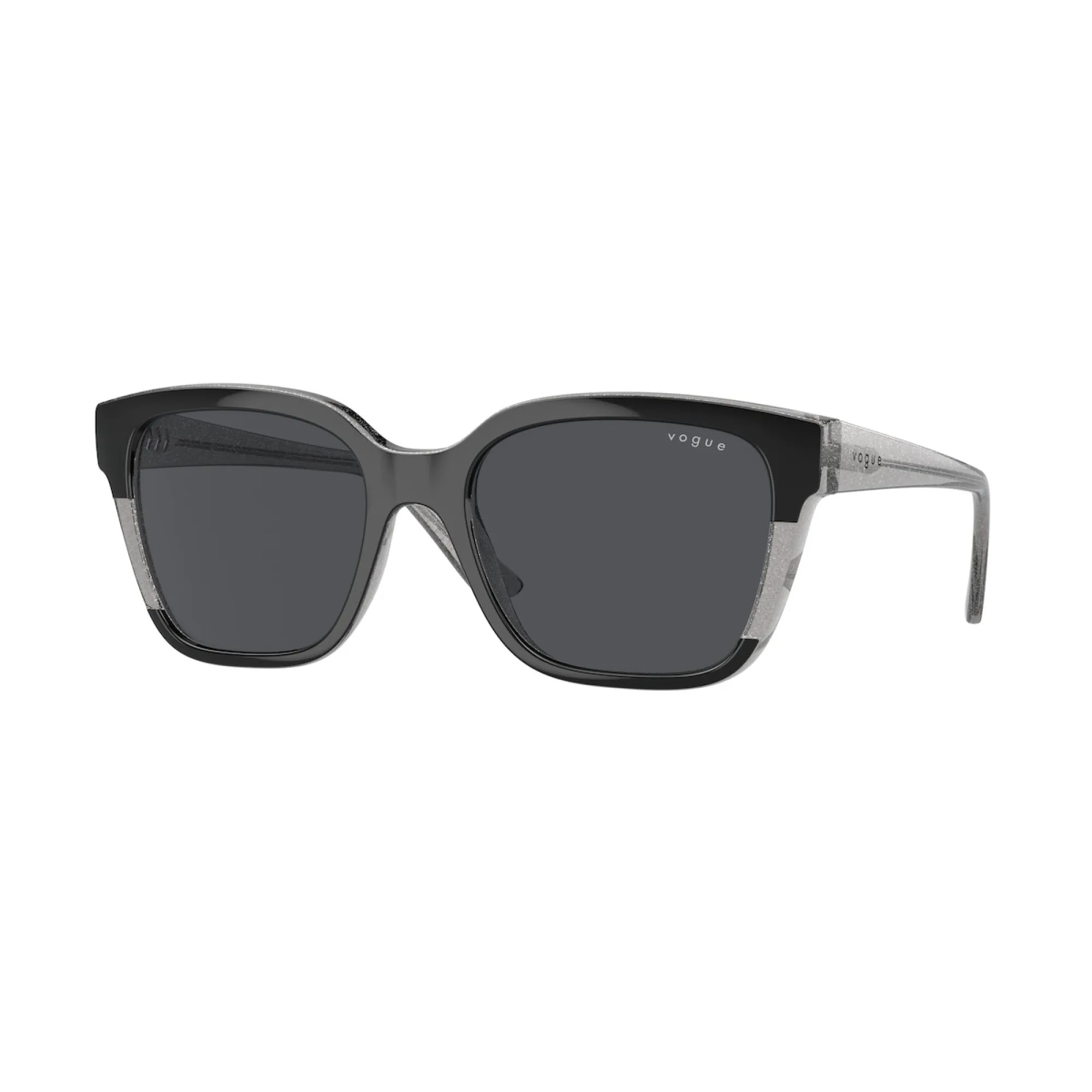   Vogue VO 5558S - 313387 Glitter Nero/grigio Trasparente | Occhiale Da Sole Donna 